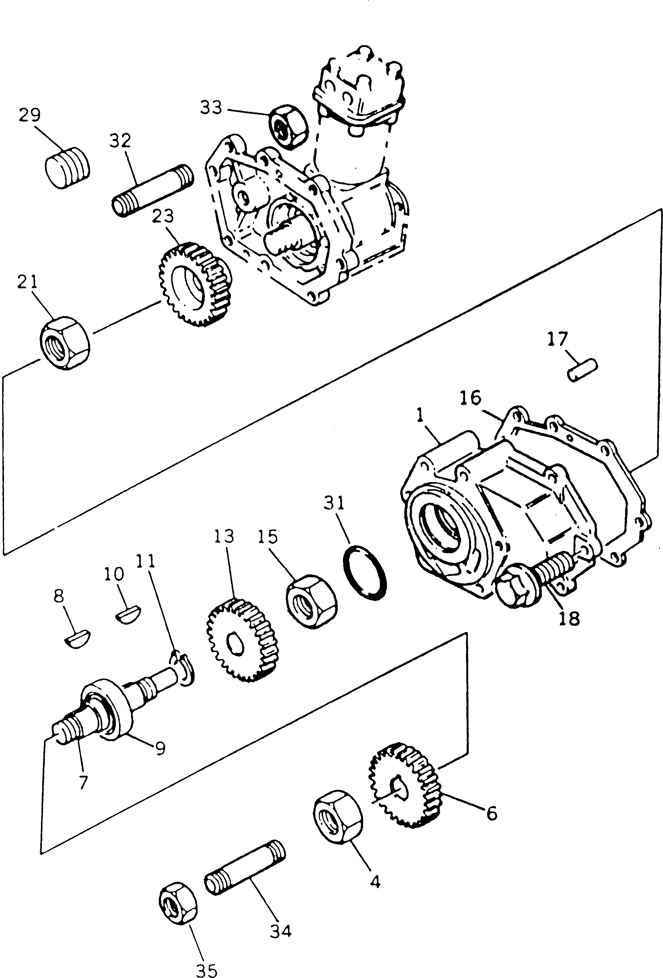 Схема запчастей Komatsu 1006-6T-D - ПРИВОД ПРИВОД ВСПОМОГ. ПРИВОД КРЕПЛЕНИЕ (/) АКСЕССУАРЫ