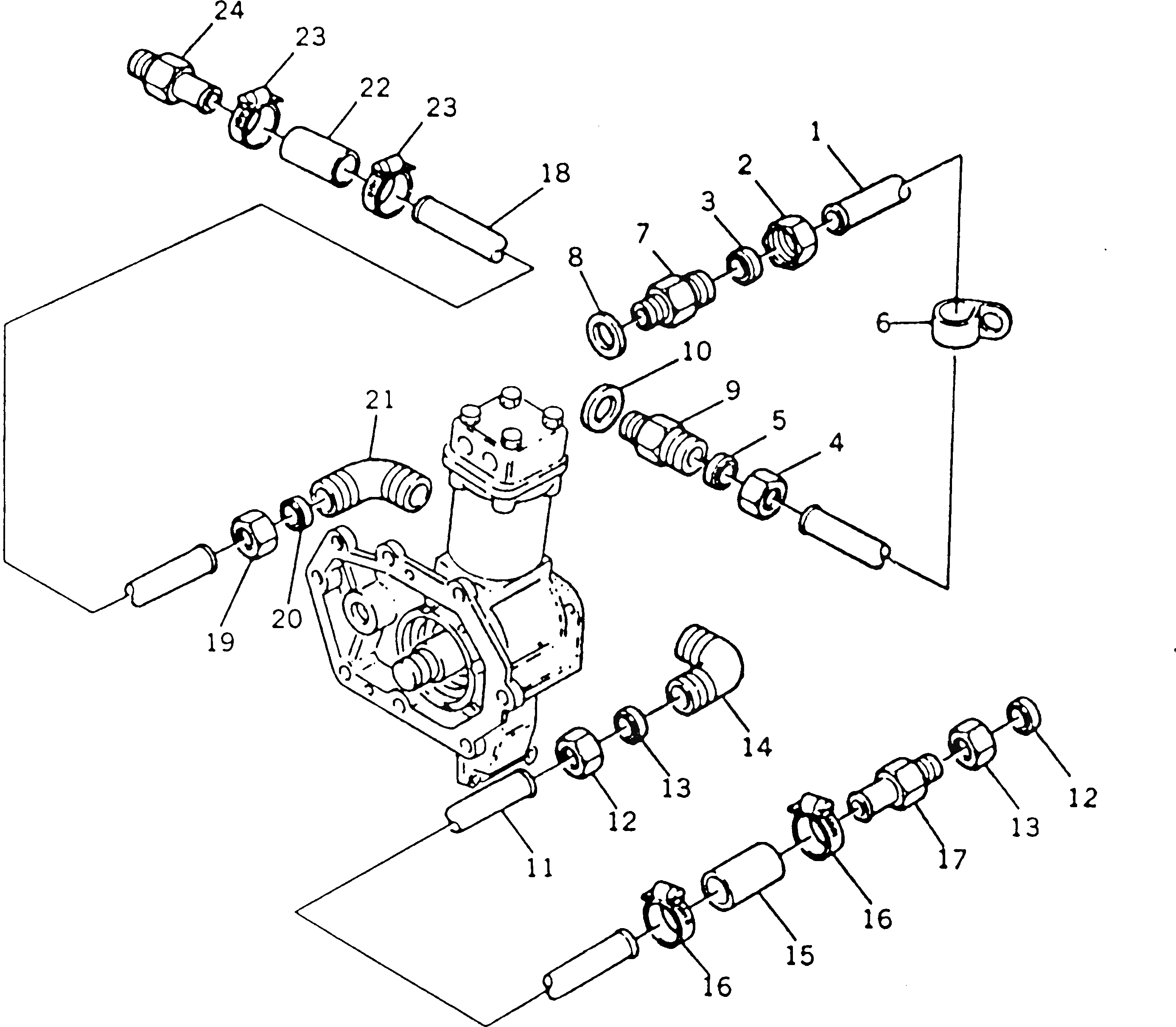 Схема запчастей Komatsu 1006-6T-D - ПРИВОД ПРИВОД ВСПОМОГ. ПРИВОД ТРУБЫ АКСЕССУАРЫ