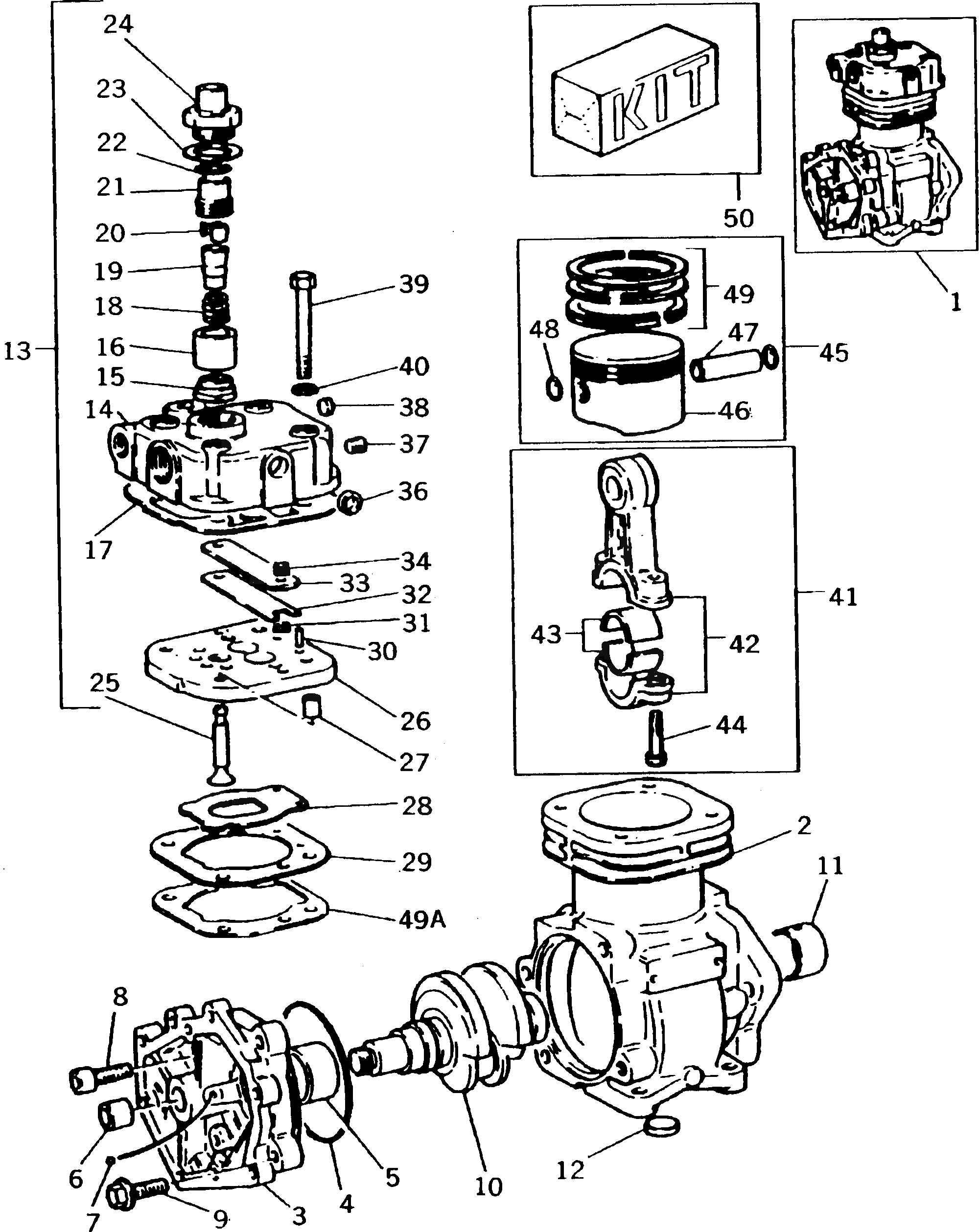 Схема запчастей Komatsu 1006-6T-D - ПРИВОД ПРИВОД ВСПОМОГ. ПРИВОД АКСЕССУАРЫ
