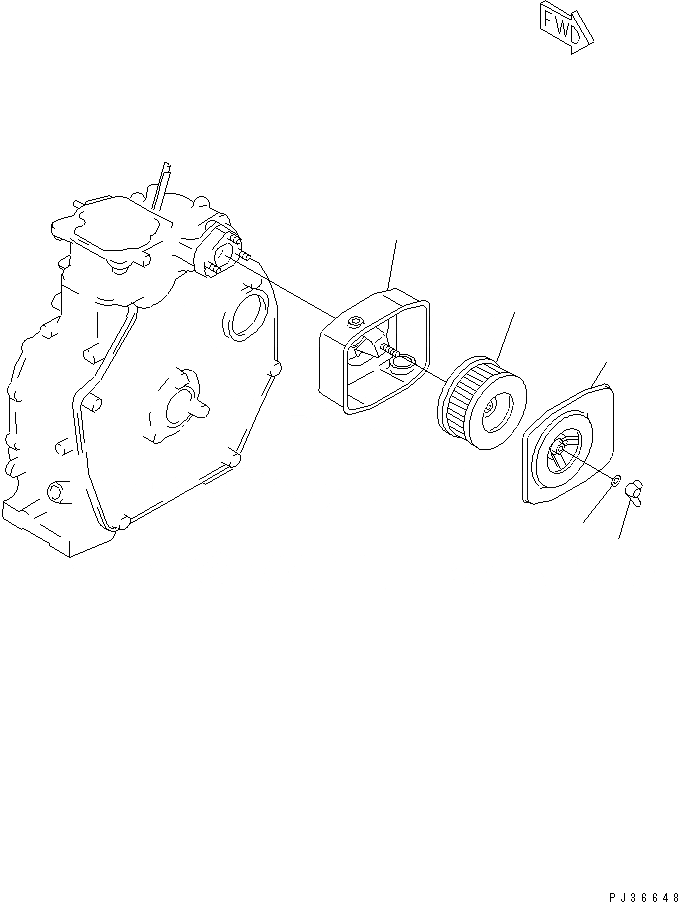 Схема запчастей Komatsu 1D75-1A - ВОЗДУХООЧИСТИТЕЛЬ ГОЛОВКА ЦИЛИНДРОВ