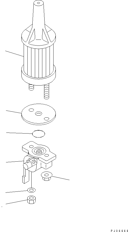 Схема запчастей Komatsu 1D75-1A - ТОПЛИВН. ФИЛЬТР. ТОПЛИВН. СИСТЕМА