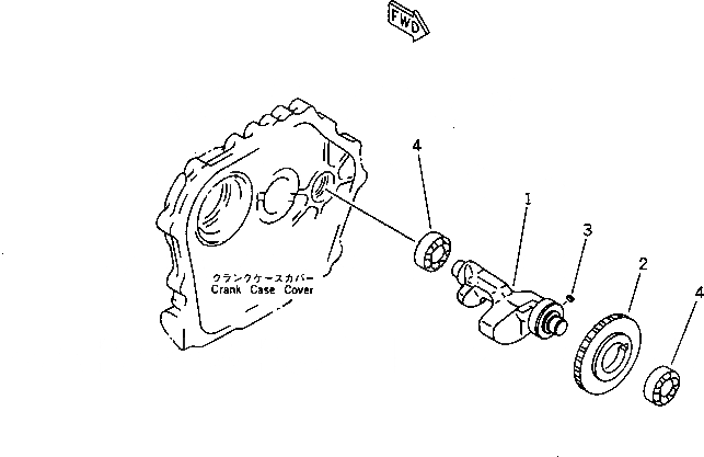 Схема запчастей Komatsu 1D75-1A - БАЛАНСИР ВАЛ(№-) БЛОК ЦИЛИНДРОВ
