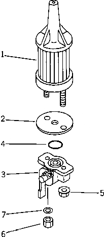 Схема запчастей Komatsu 1D75-1B - ТОПЛИВН. ФИЛЬТР. ТОПЛИВН. СИСТЕМА