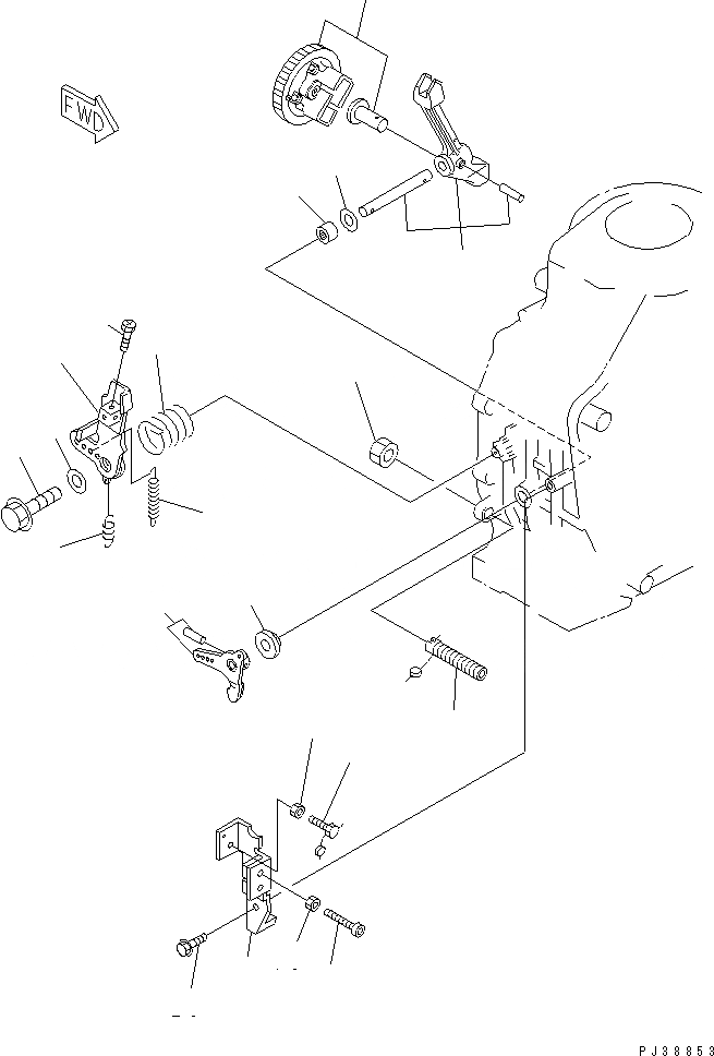 Схема запчастей Komatsu 1D84-1A - РЕГУЛЯТОР(№-) ТОПЛИВН. СИСТЕМА