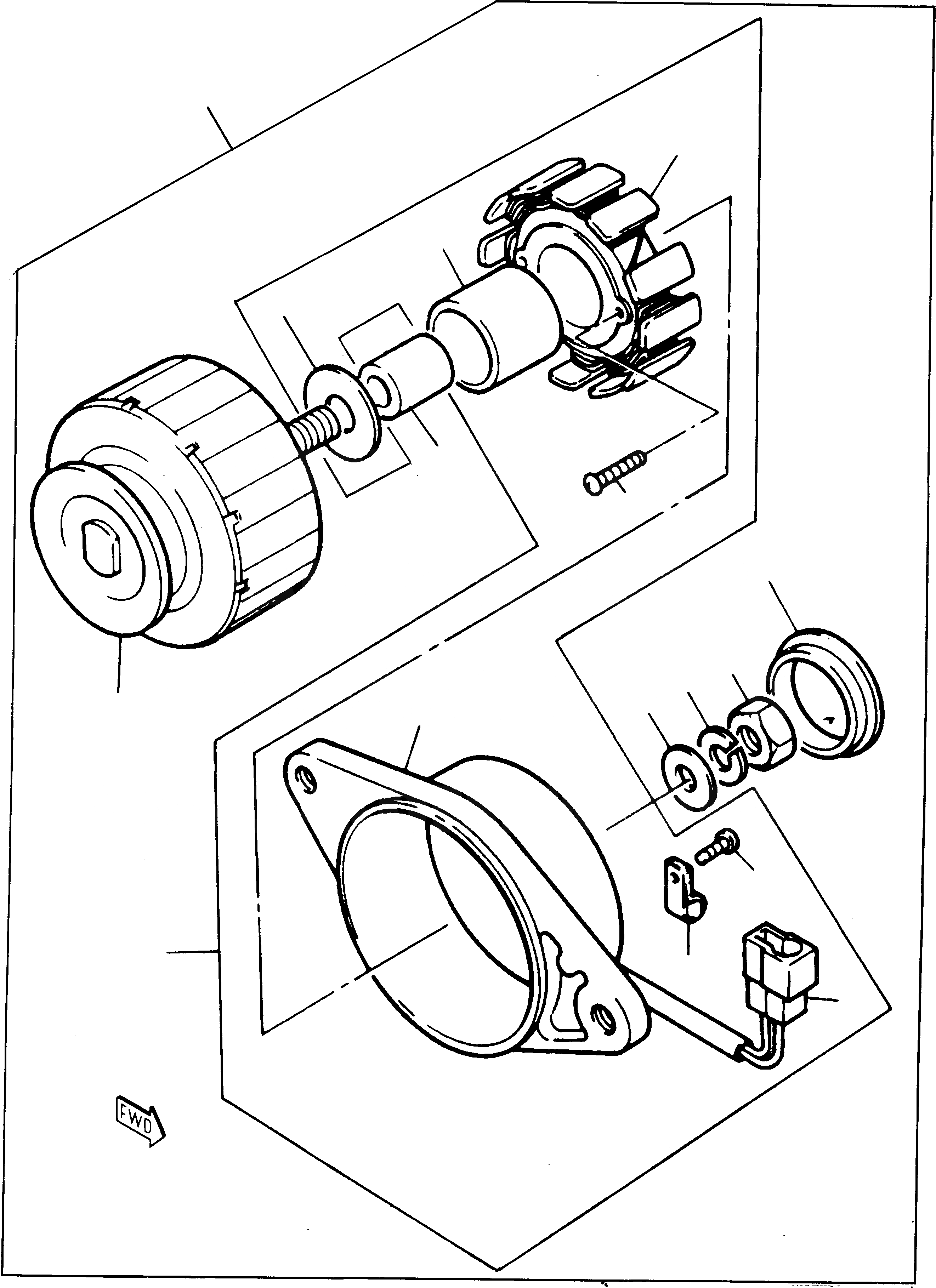 Схема запчастей Komatsu 212 - ГЕНЕРАТОР И ГЕНЕРАТОР ДВИГАТЕЛЬ