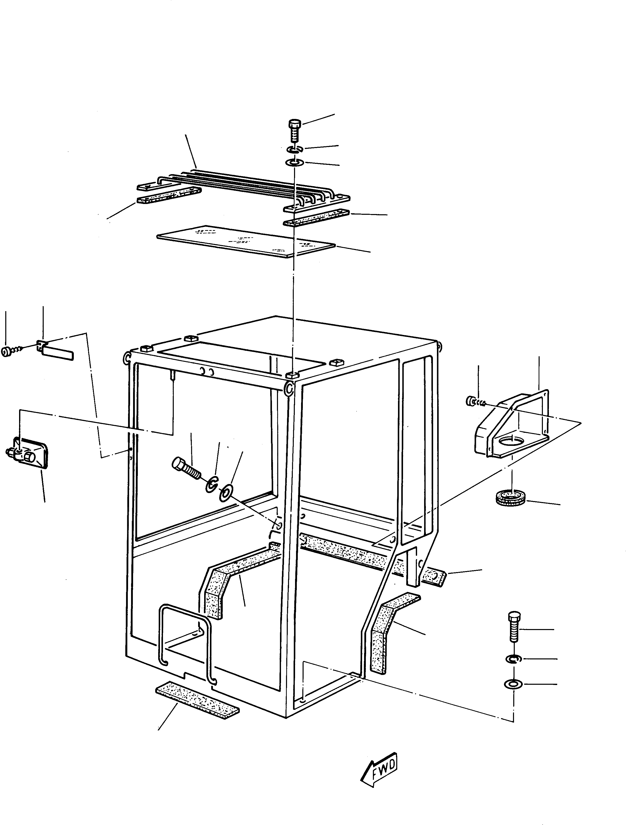 Схема запчастей Komatsu 212 - КАБИНА (1 ЧАСТЬ) ЧАСТИ КОРПУСА И КАБИНА