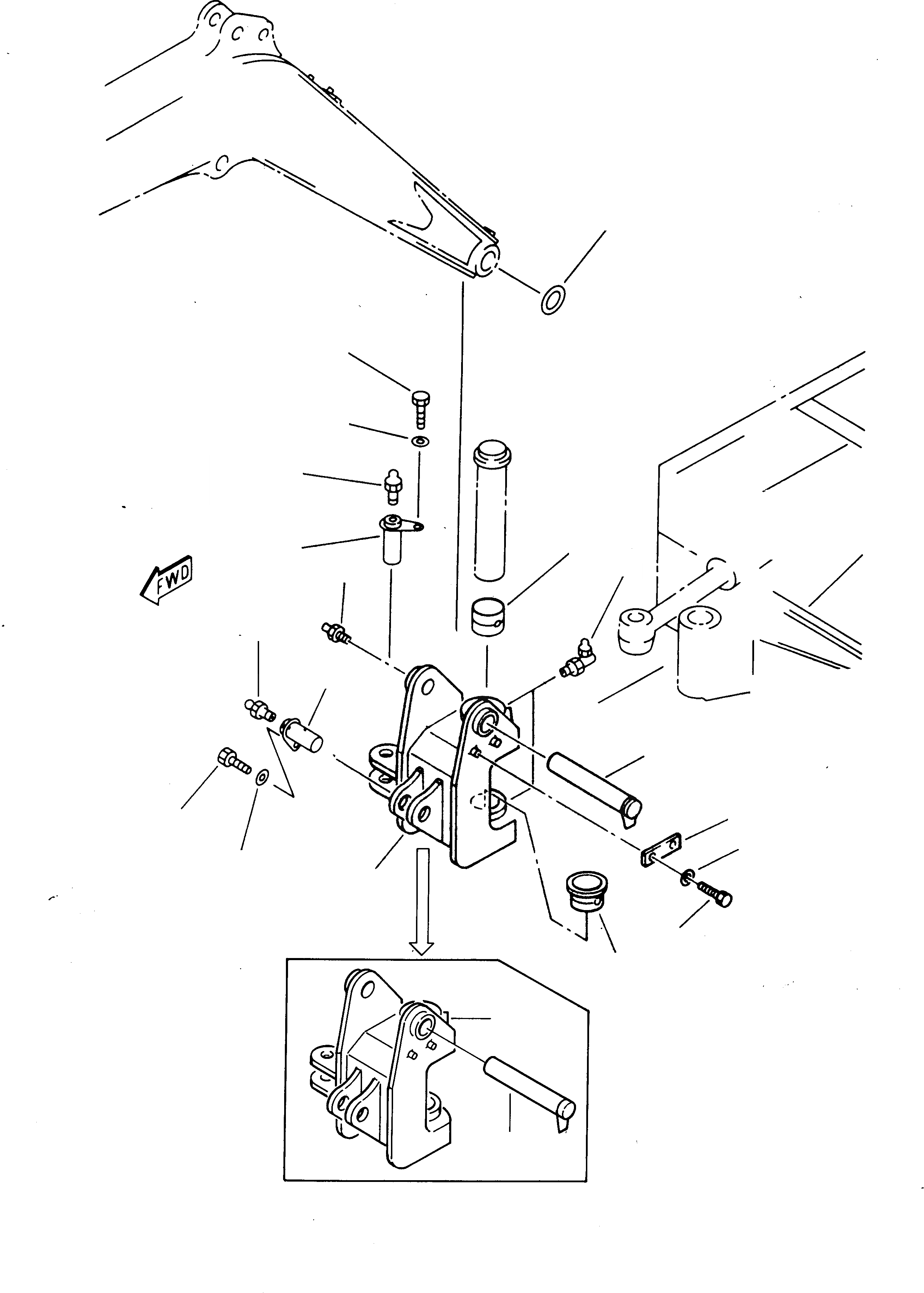 Схема запчастей Komatsu 212 - ПОВОРОТН. БЛОК РАБОЧЕЕ ОБОРУДОВАНИЕ