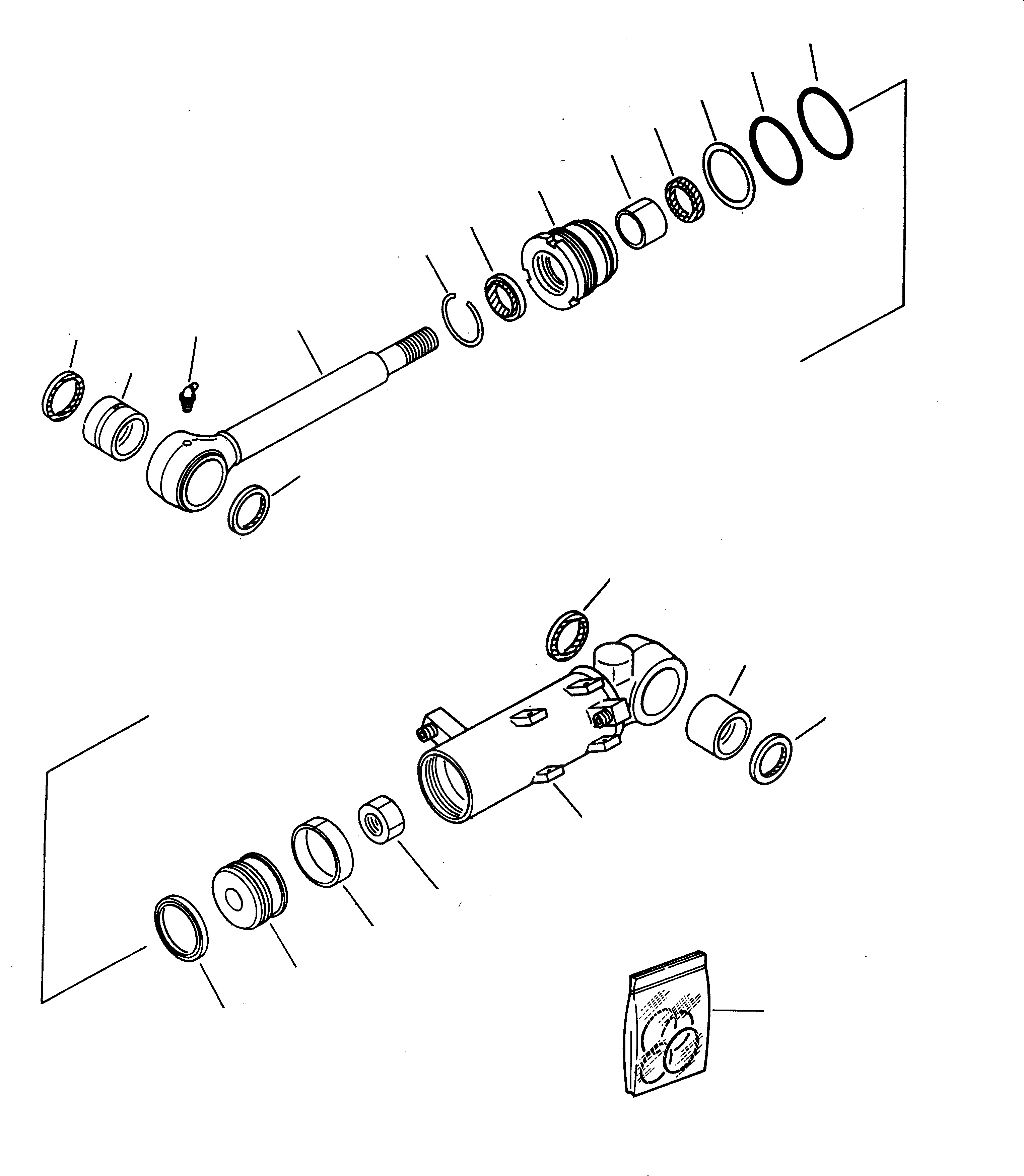 Схема запчастей Komatsu 212 - ЦИЛИНДР ОТВАЛА РАБОЧЕЕ ОБОРУДОВАНИЕ