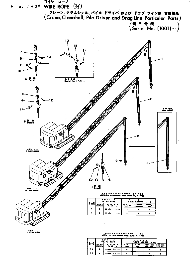 Схема запчастей Komatsu 22-BCM-1 - ПРОВОЛОЧНЫЙ КАНАТ(ДЛЯ CRANE¤ГРЕЙФЕРН.¤P/D & D/L ЧАСТЬICULAR ЧАСТИ / РАБОЧЕЕ ОБОРУДОВАНИЕ