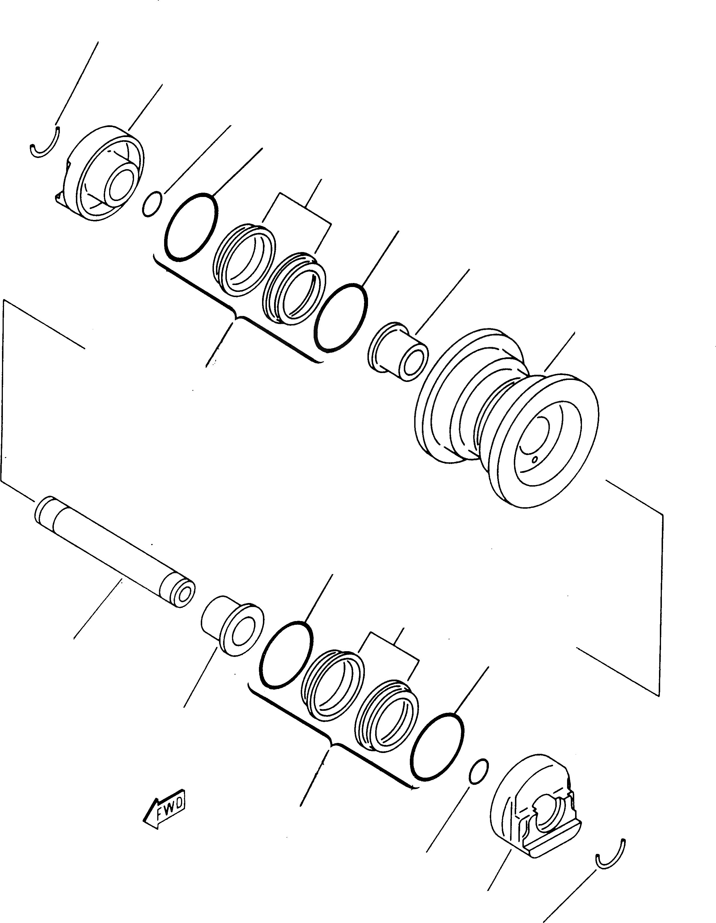 Схема запчастей Komatsu 222 - ОПОРНЫЙ КАТОК ХОДОВАЯ