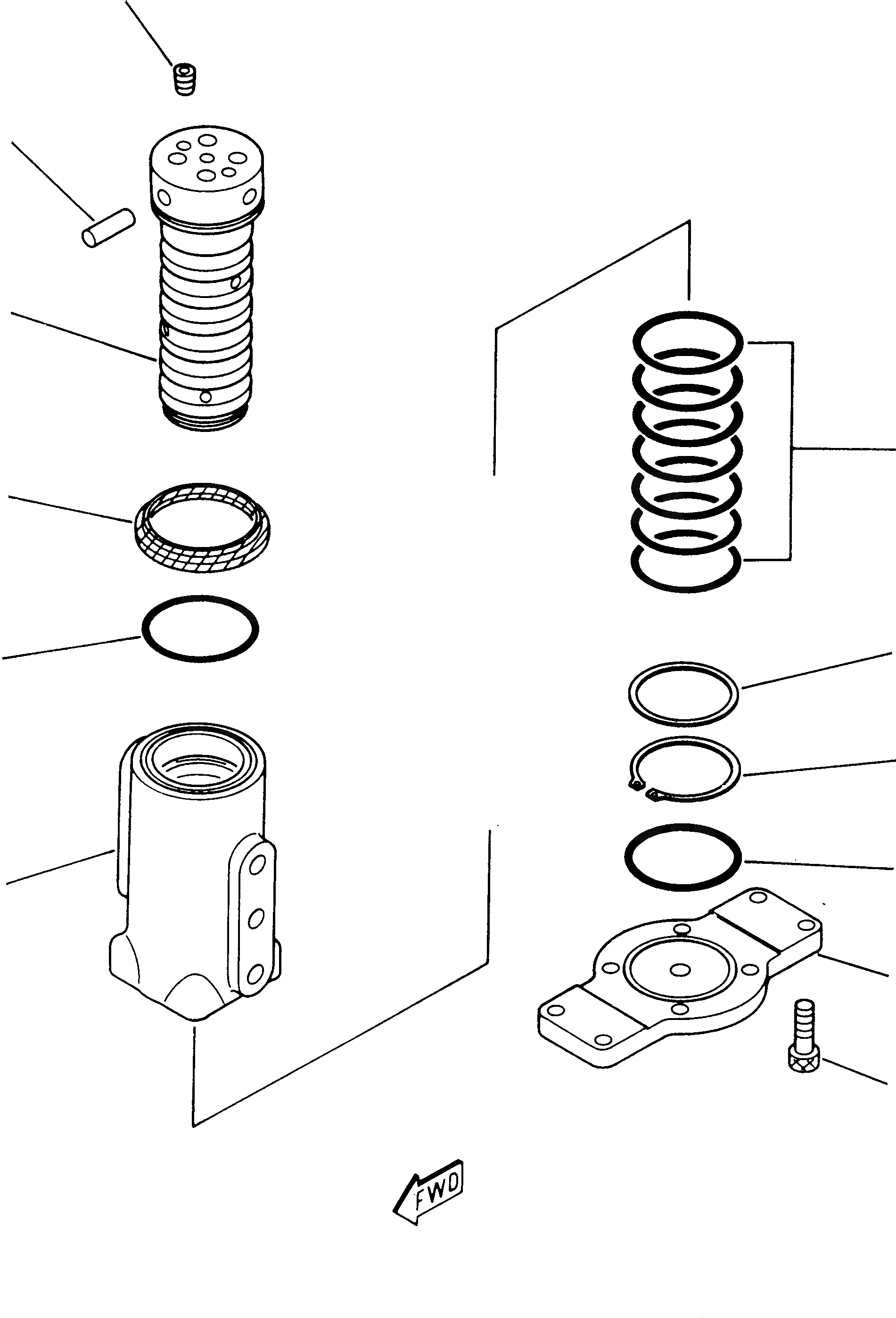 Схема запчастей Komatsu 222 - ПОВОРОТНОЕ СОЕДИНЕНИЕ УПРАВЛ-Е РАБОЧИМ ОБОРУДОВАНИЕМ