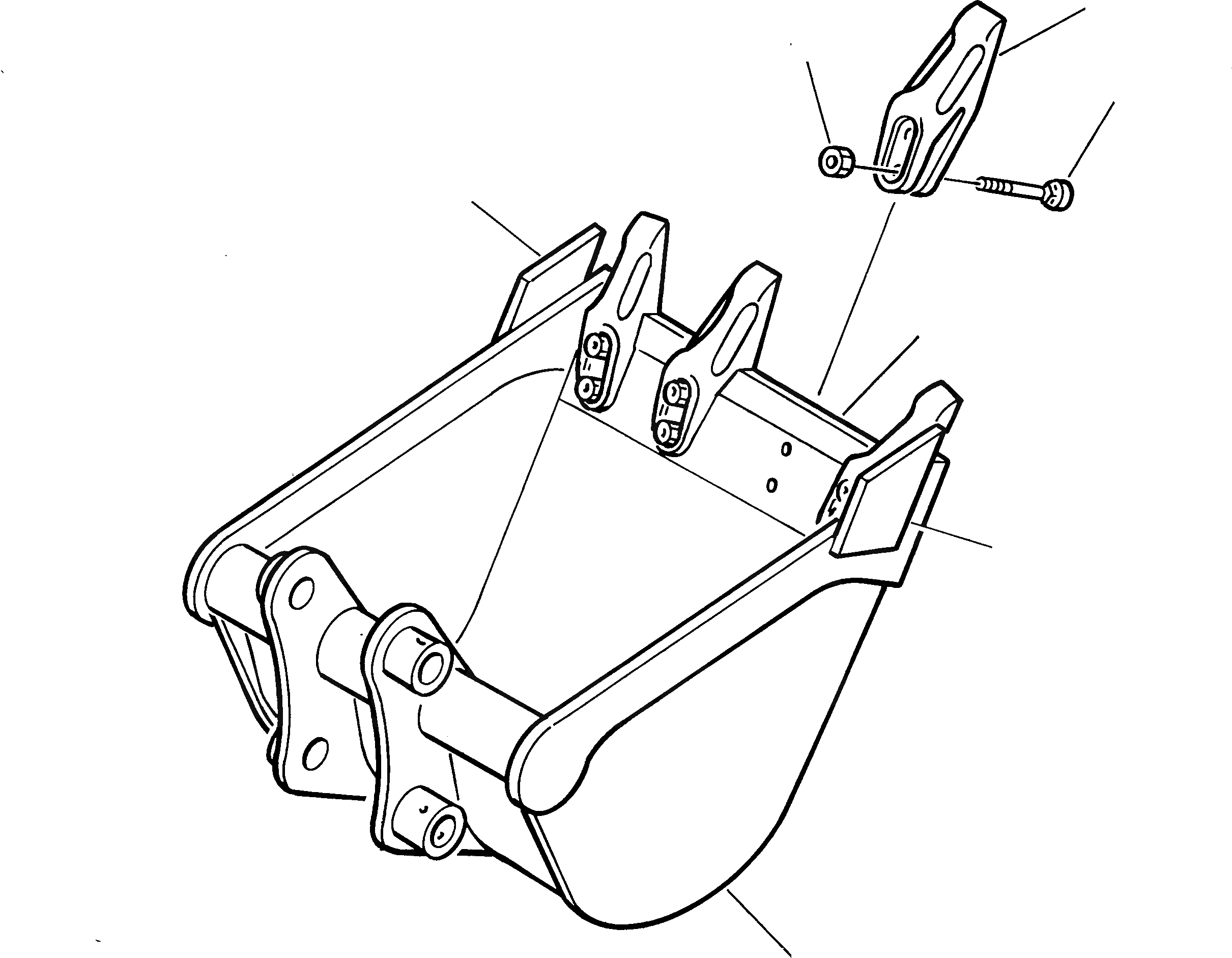 Схема запчастей Komatsu 222 - СТАНДАРТН. КОВШ ( MM) РАБОЧЕЕ ОБОРУДОВАНИЕ