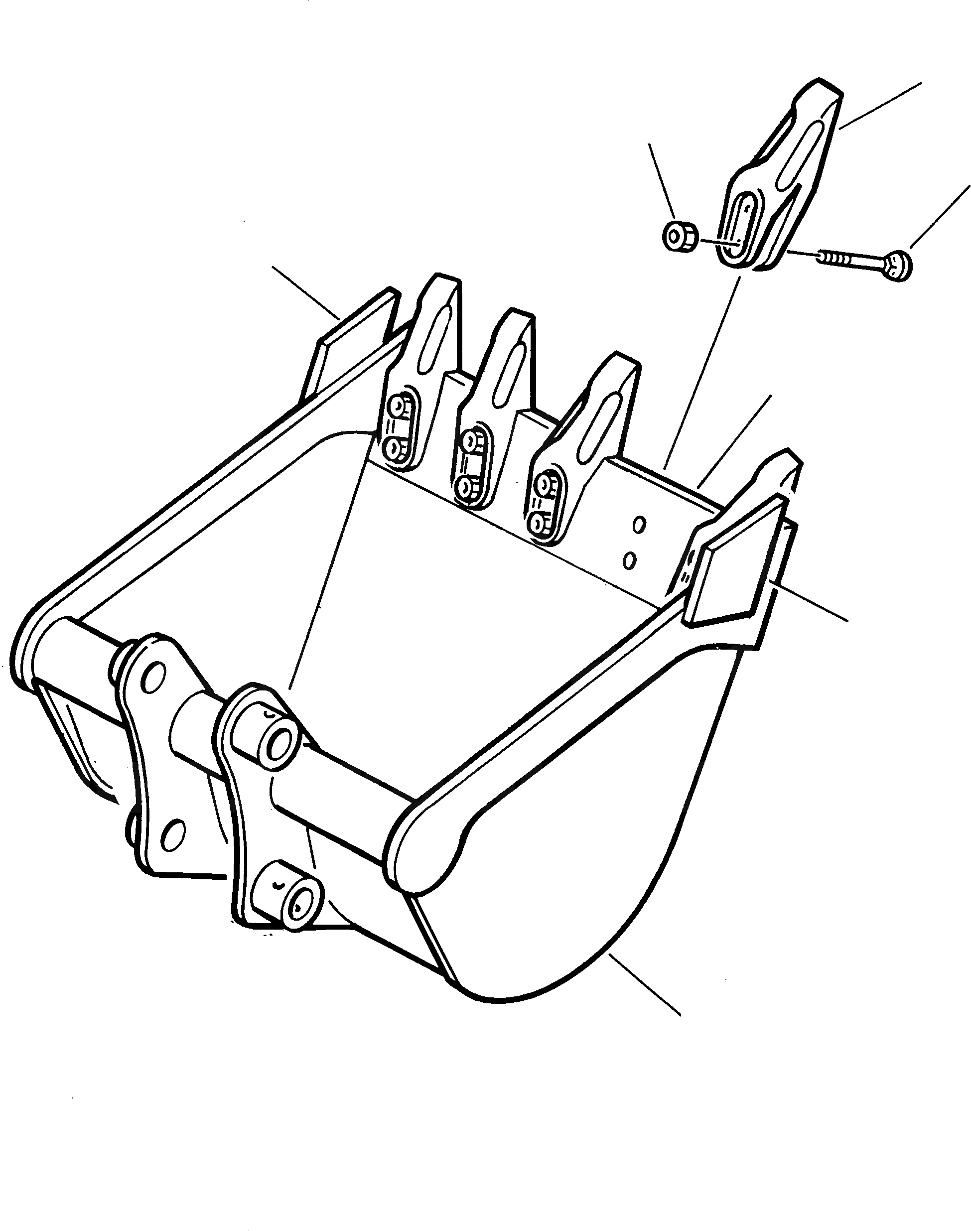 Схема запчастей Komatsu 222 - КОВШ ( MM) РАБОЧЕЕ ОБОРУДОВАНИЕ