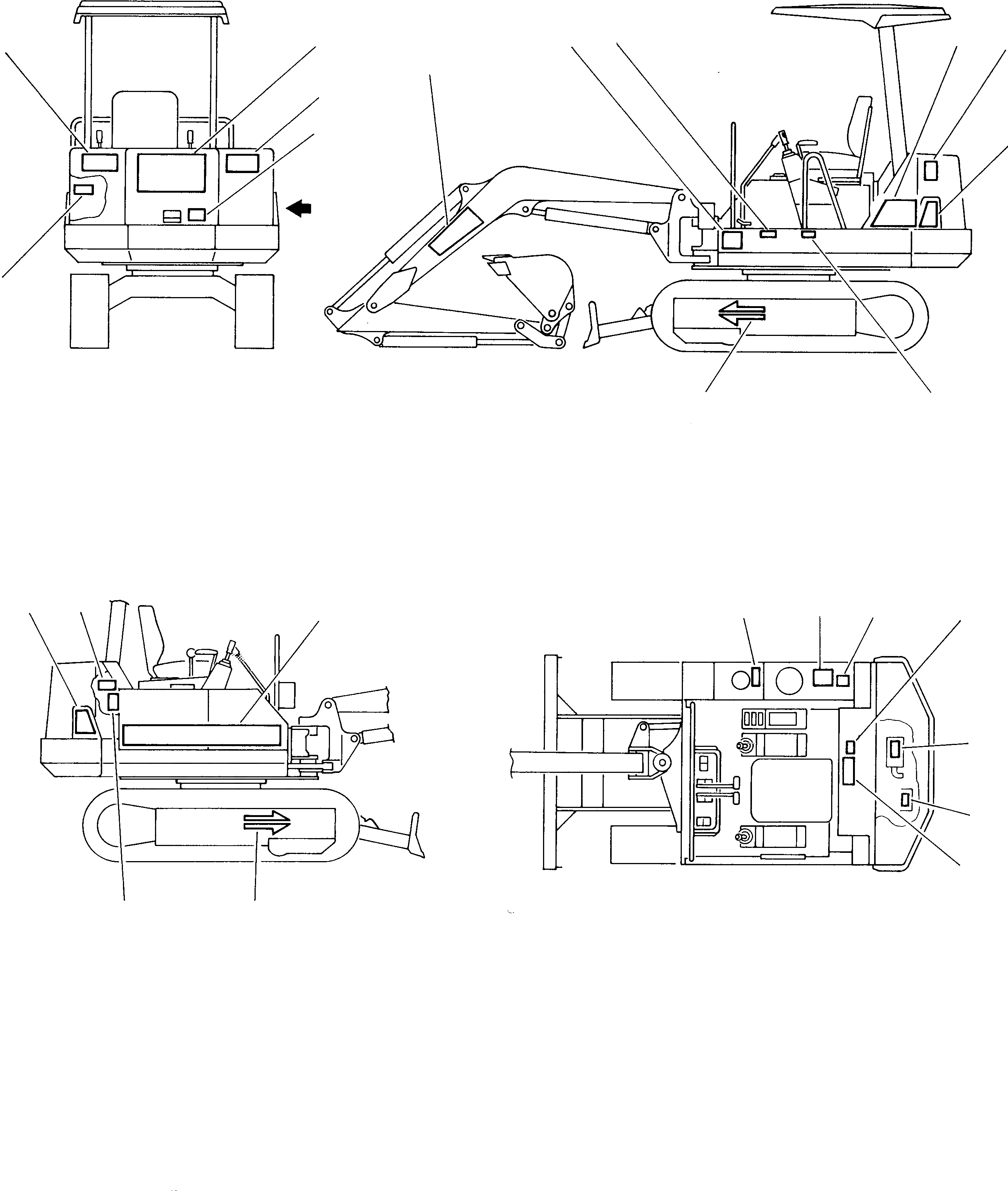 Схема запчастей Komatsu 222 - МАРКИРОВКА (ДЛЯ НАВЕСА): 1 ЧАСТЬ (ИТАЛИЯ) МАРКИРОВКА