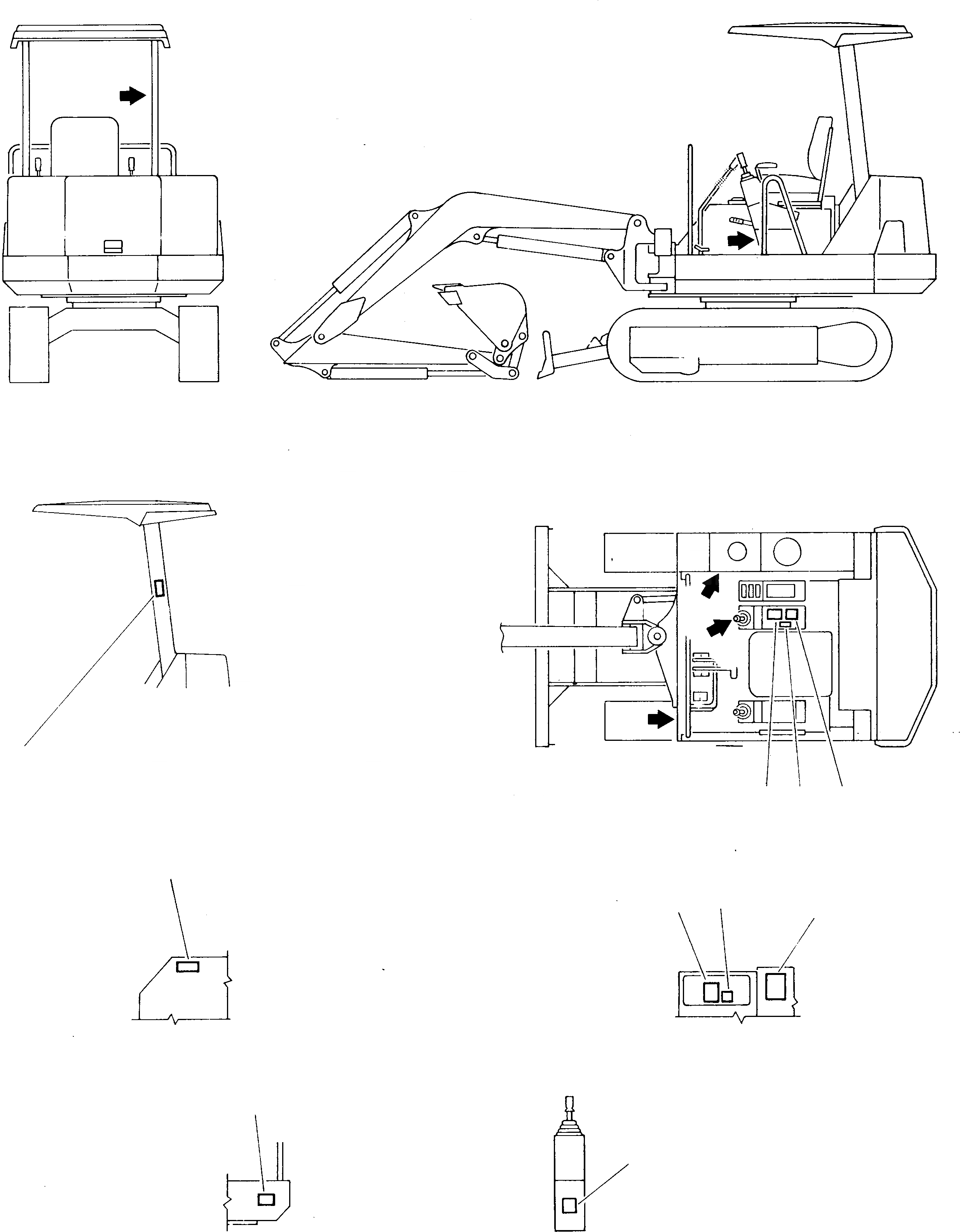 Схема запчастей Komatsu 222 - МАРКИРОВКА (ДЛЯ НАВЕСА): 2 ЧАСТЬ (ФРАНЦИЯ) МАРКИРОВКА