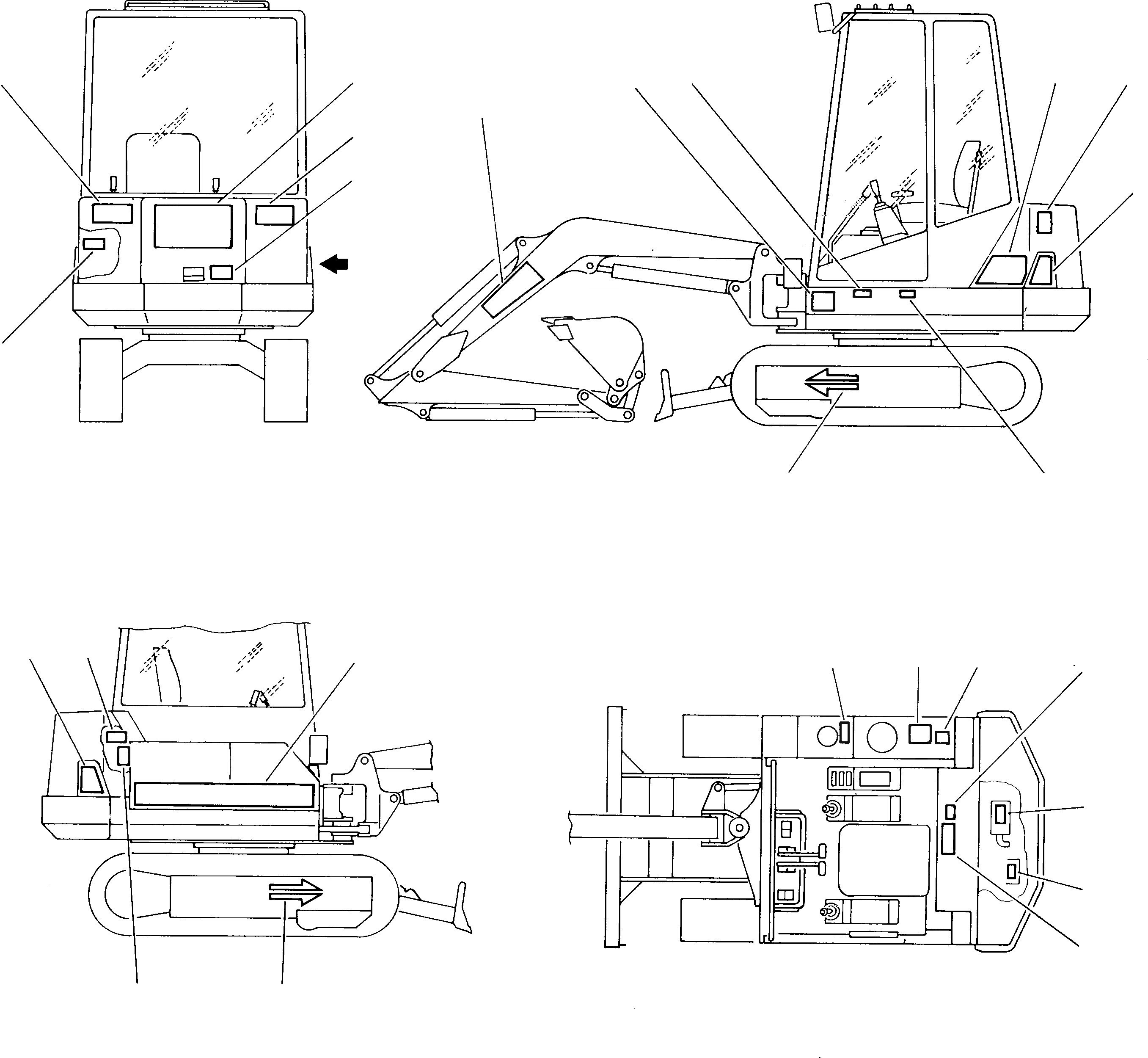 Схема запчастей Komatsu 222 - МАРКИРОВКА (ДЛЯ КАБИНА): 1 ЧАСТЬ (ФРАНЦИЯ) МАРКИРОВКА