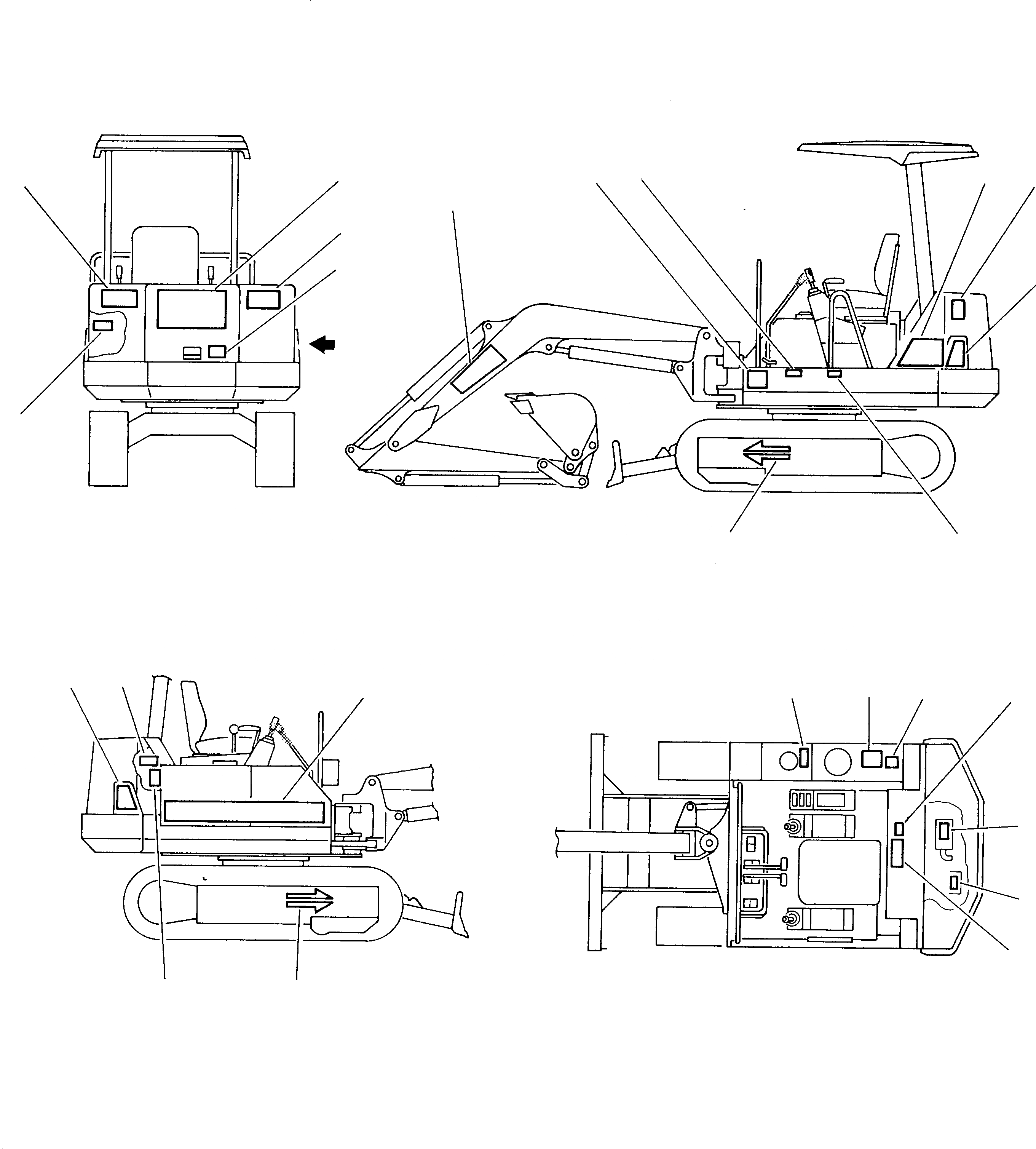 Схема запчастей Komatsu 222 - МАРКИРОВКА (ДЛЯ НАВЕСА): 1 ЧАСТЬ (ЕСКАНАТ) МАРКИРОВКА