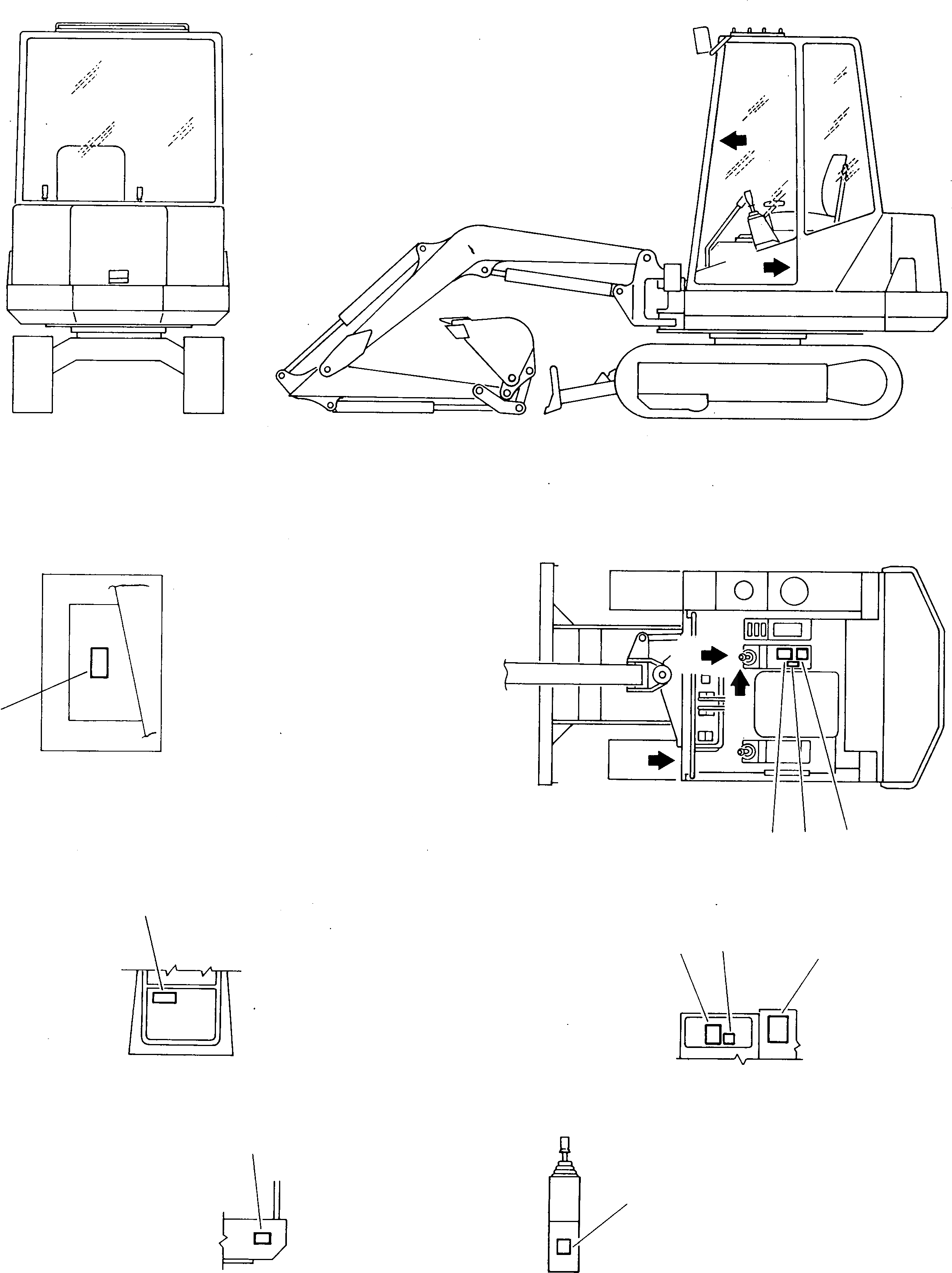 Схема запчастей Komatsu 222 - МАРКИРОВКА (ДЛЯ КАБИНА): 2 ЧАСТЬ (ЕСКАНАТ) МАРКИРОВКА