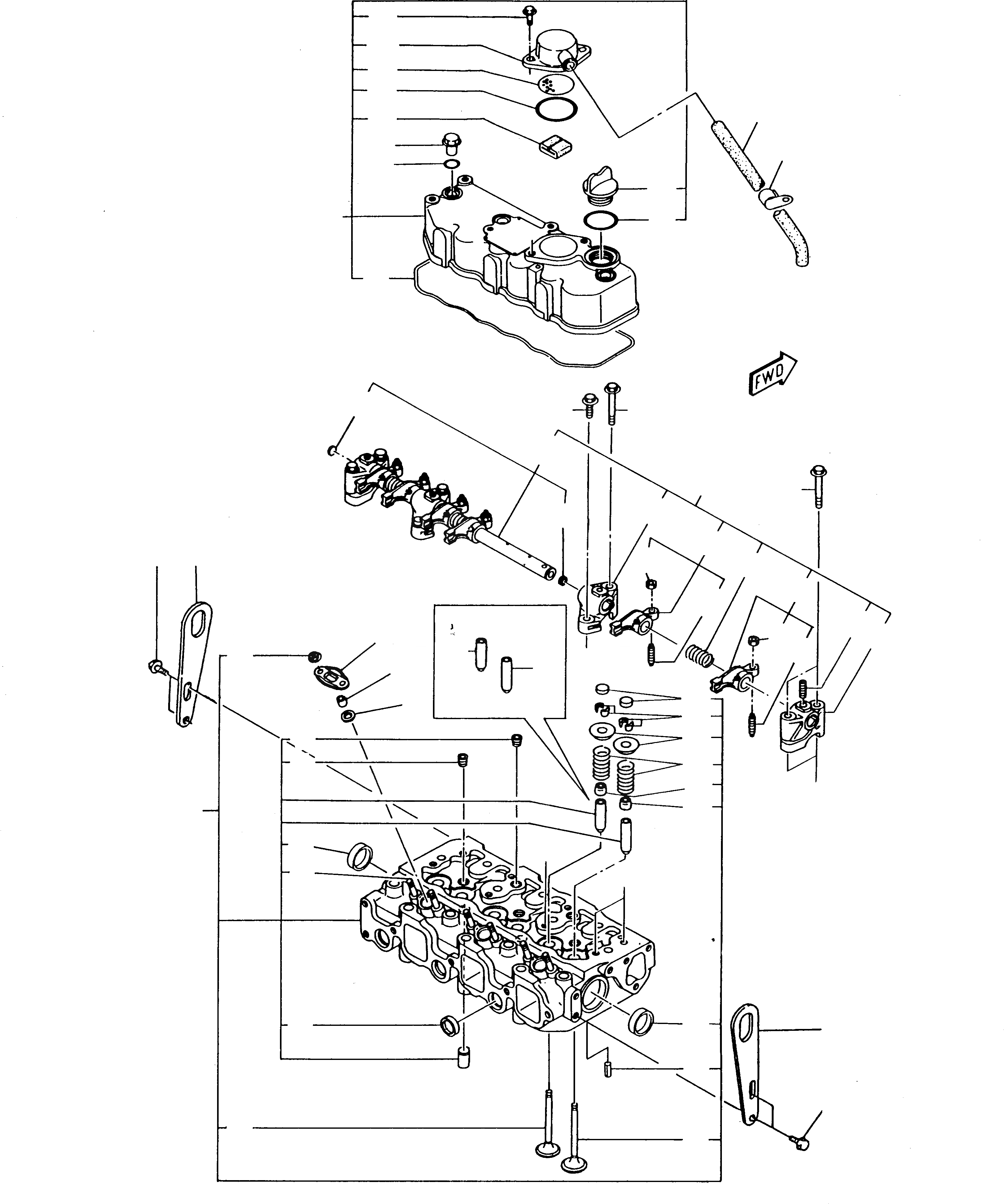 Схема запчастей Komatsu 230 - ГОЛОВКА ЦИЛИНДРОВ ДВИГАТЕЛЬ