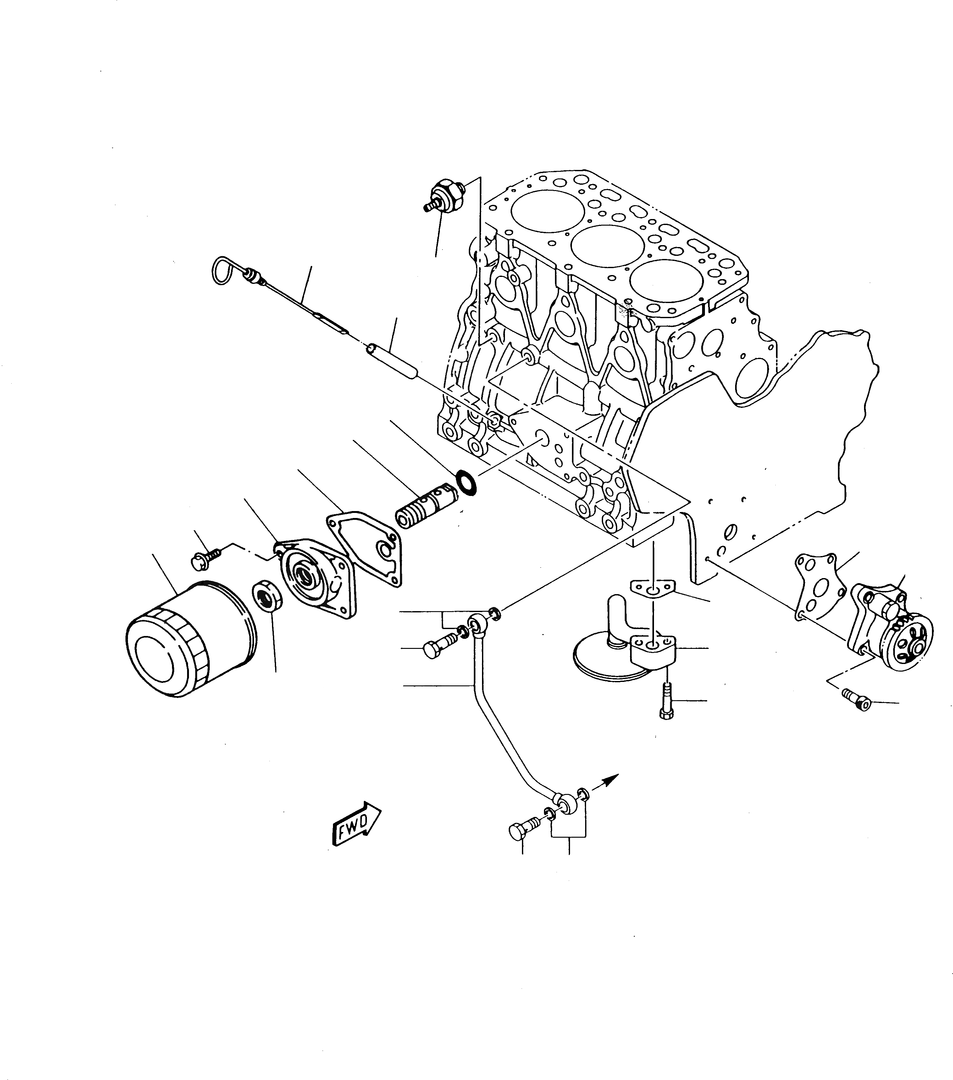 Схема запчастей Komatsu 230 - СМАЗЫВ. НАСОС ДВИГАТЕЛЬ
