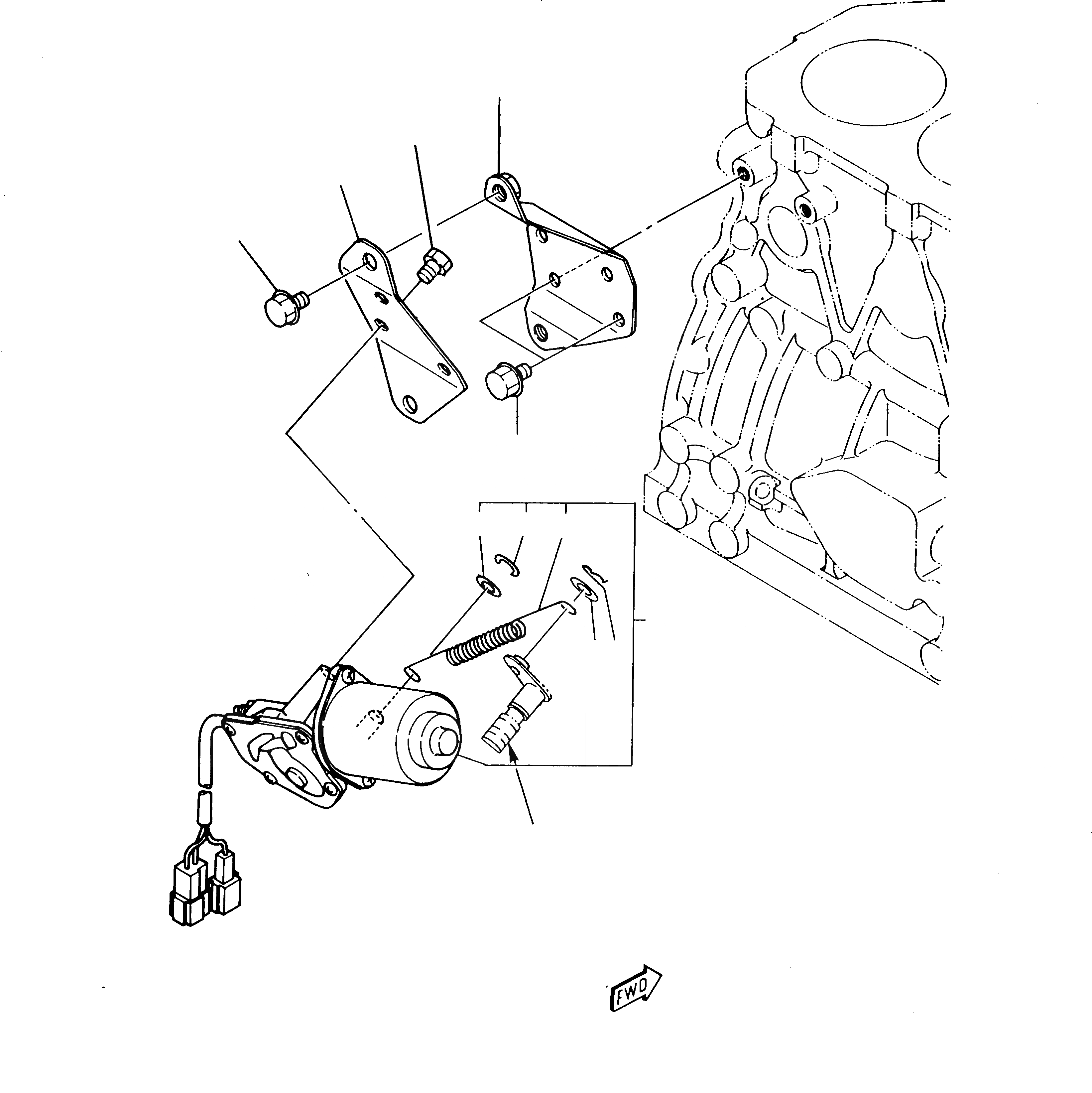 Схема запчастей Komatsu 230 - УСТРОЙСТВО ОСТАНОВКИ ДВИГАТЕЛЯ ДВИГАТЕЛЬ