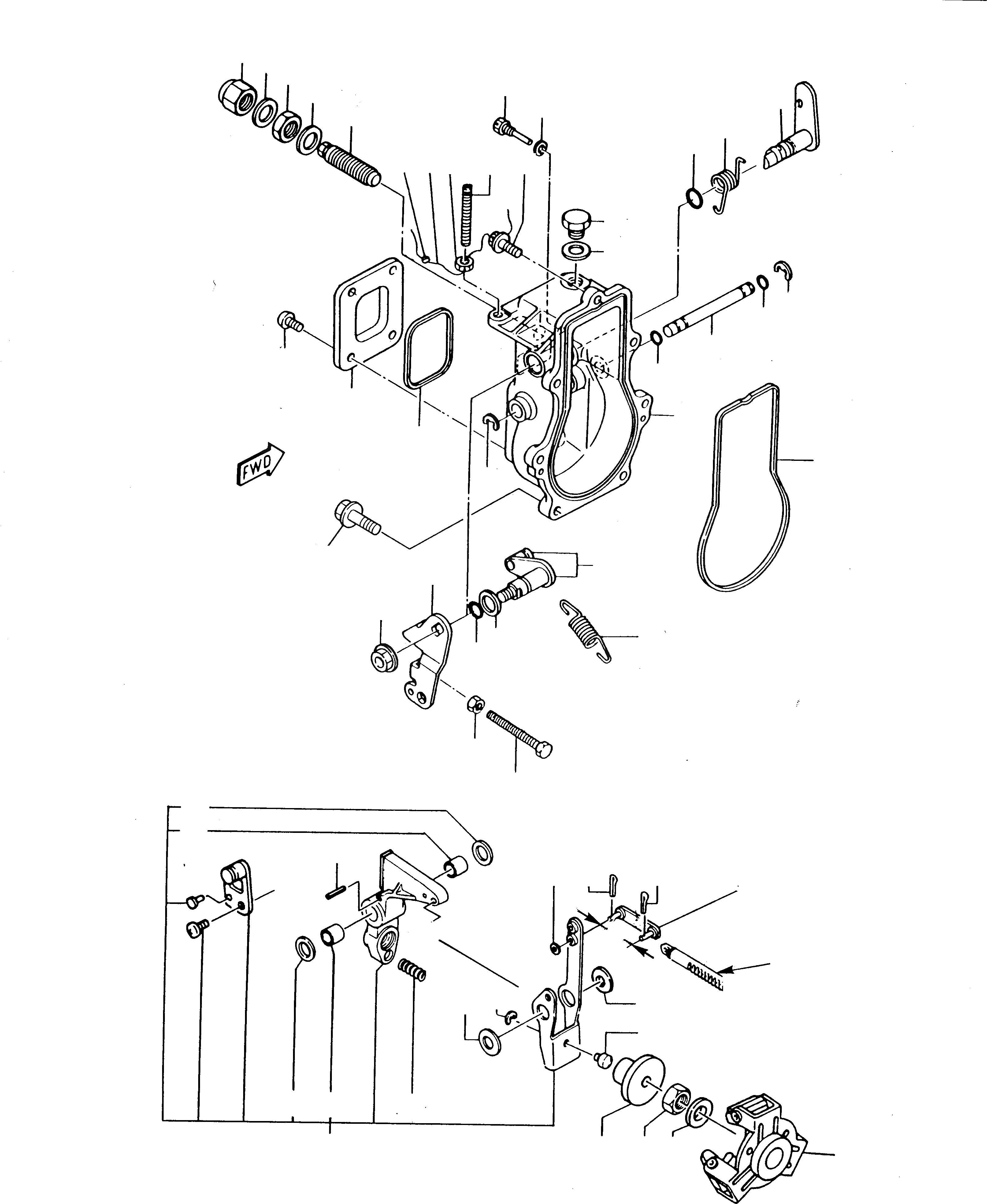 Схема запчастей Komatsu 230 - РЕГУЛЯТОР ДВИГАТЕЛЬ
