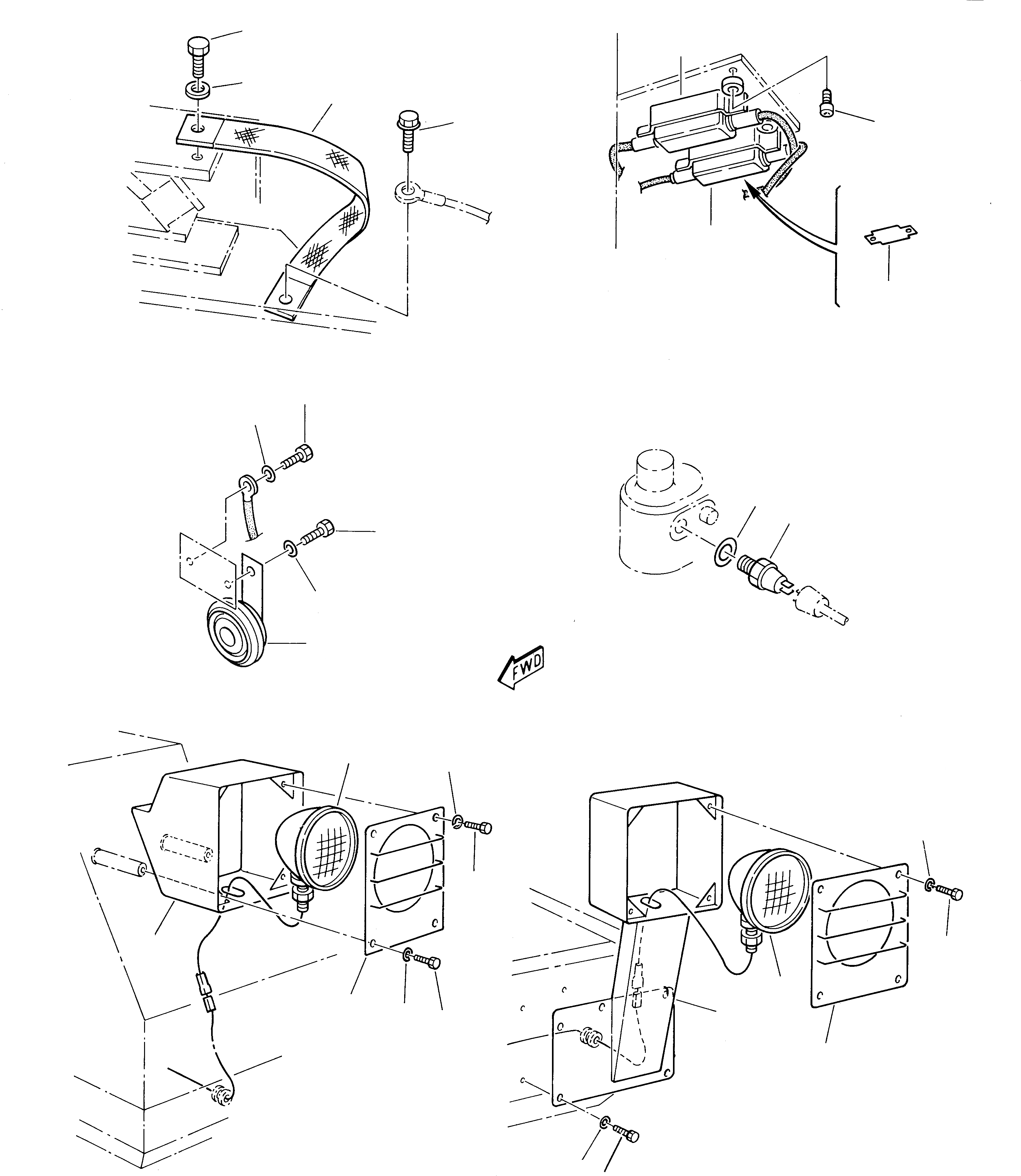 Схема запчастей Komatsu 230 - ЭЛЕКТРИКА: 2 ЧАСТЬ (СПЕЦ-Я TBG) КОМПОНЕНТЫ ДВИГАТЕЛЯ И ЭЛЕКТРИКА