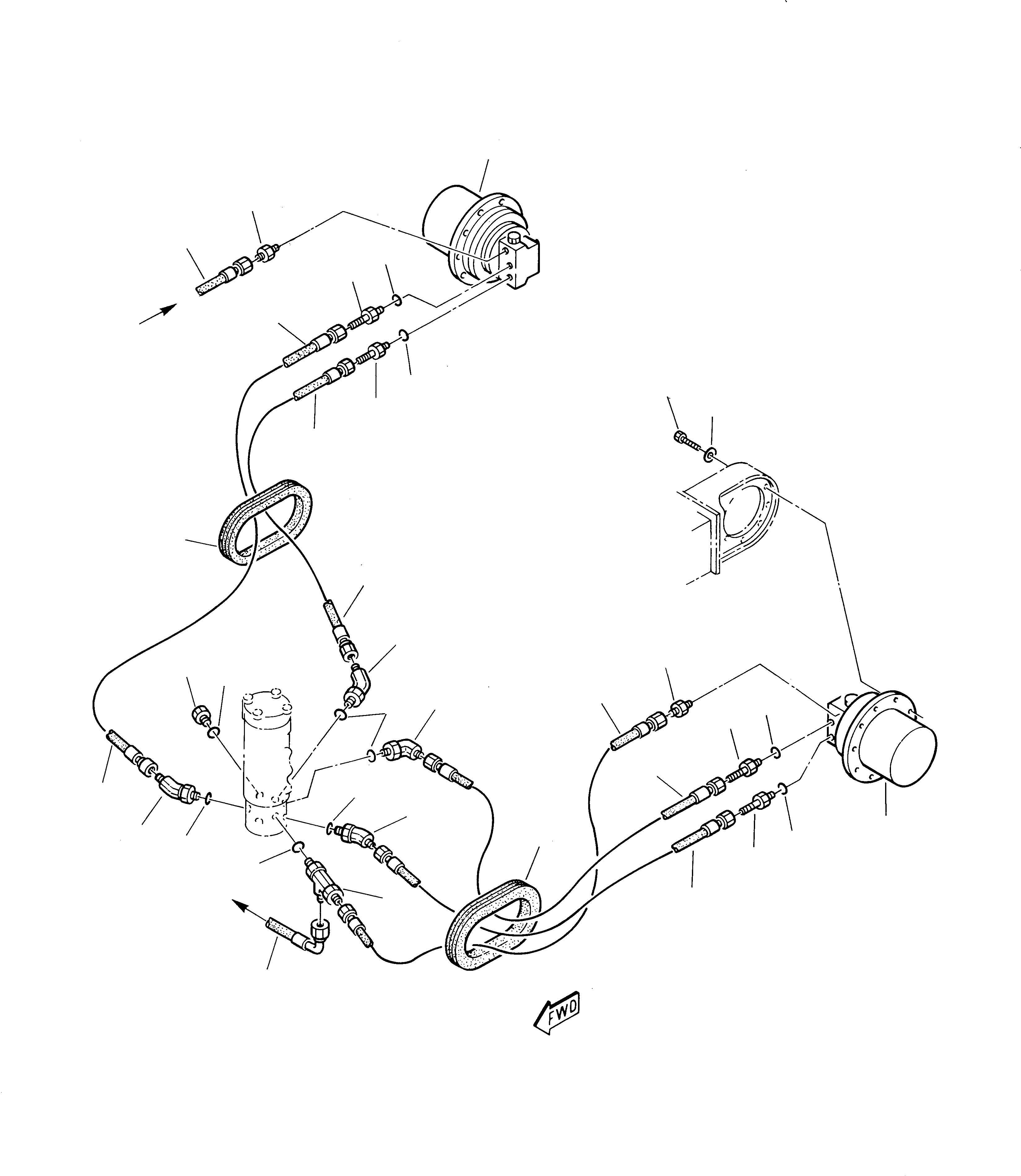 Схема запчастей Komatsu 230 - ГИДРОЛИНИЯ (МОТОР ХОДА ЛИНИЯ) (2 ЧАСТЬ) УПРАВЛ-Е РАБОЧИМ ОБОРУДОВАНИЕМ