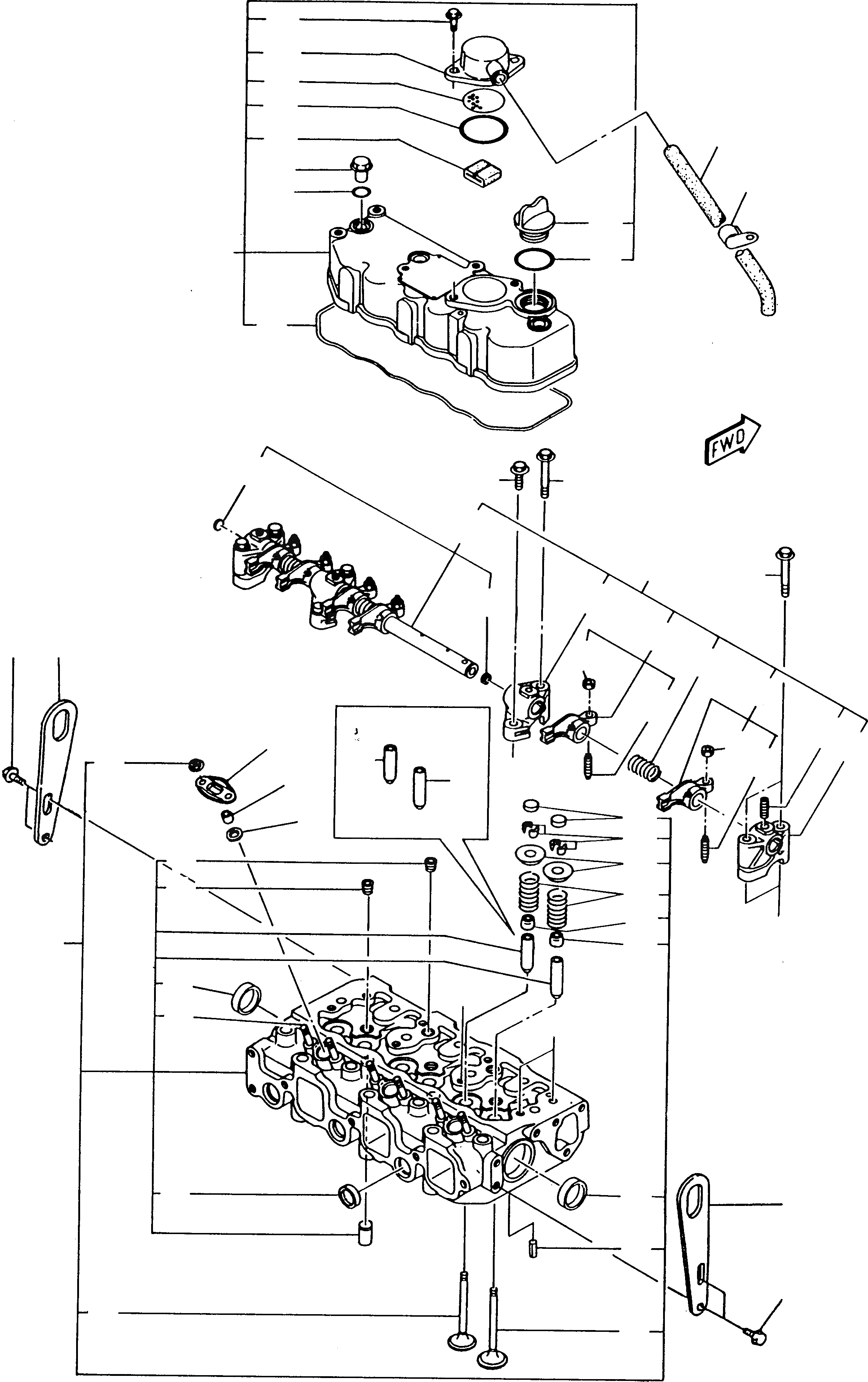 Схема запчастей Komatsu 235 - ГОЛОВКА ЦИЛИНДРОВ ДВИГАТЕЛЬ