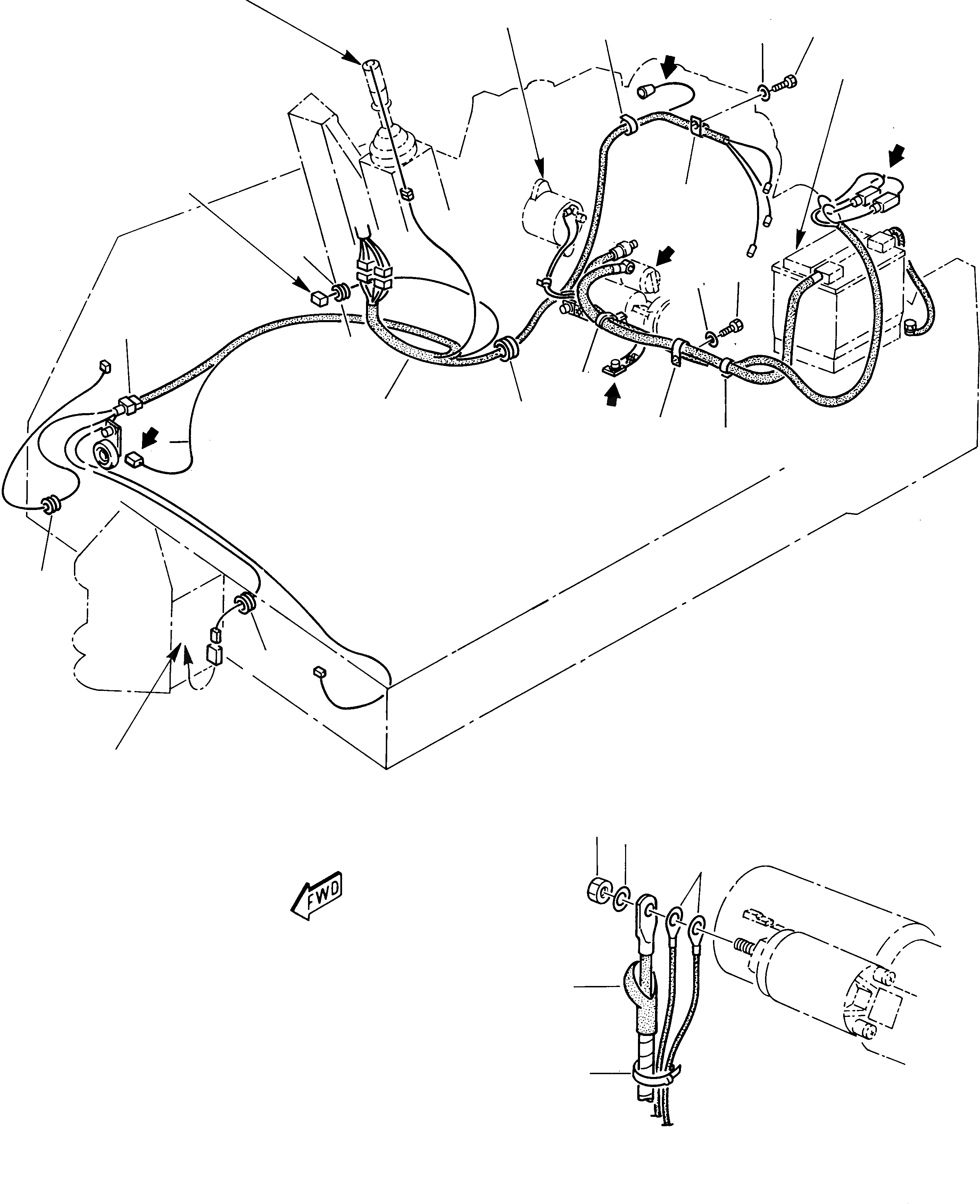 Схема запчастей Komatsu 235 - ЭЛЕКТРИКА (1 ЧАСТЬ) КОМПОНЕНТЫ ДВИГАТЕЛЯ И ЭЛЕКТРИКА