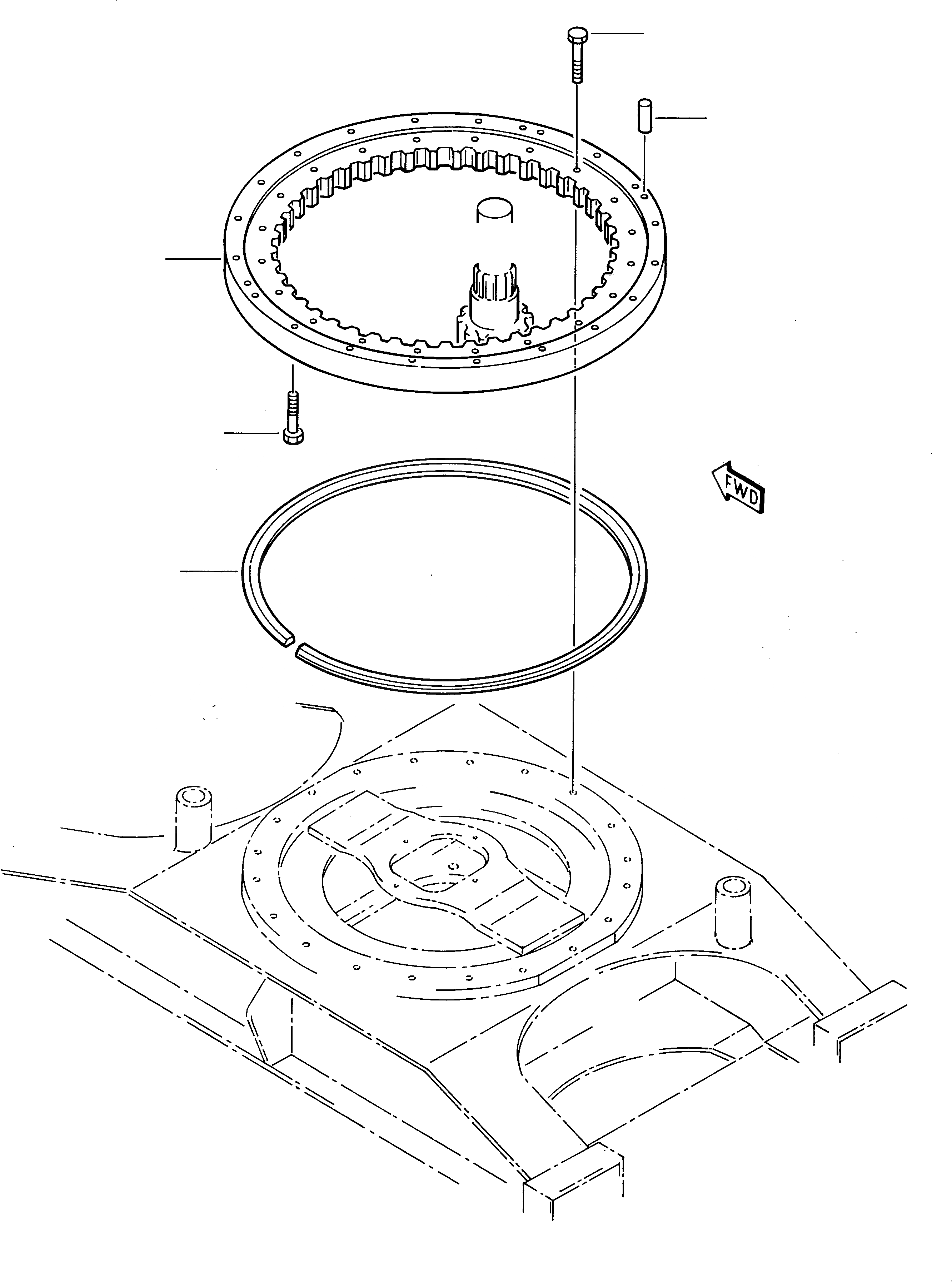 Схема запчастей Komatsu 235 - CIRCLE, ПОВОРОТН. ПОВОРОТН. КРУГ И КОНЕЧНАЯ ПЕРЕДАЧА