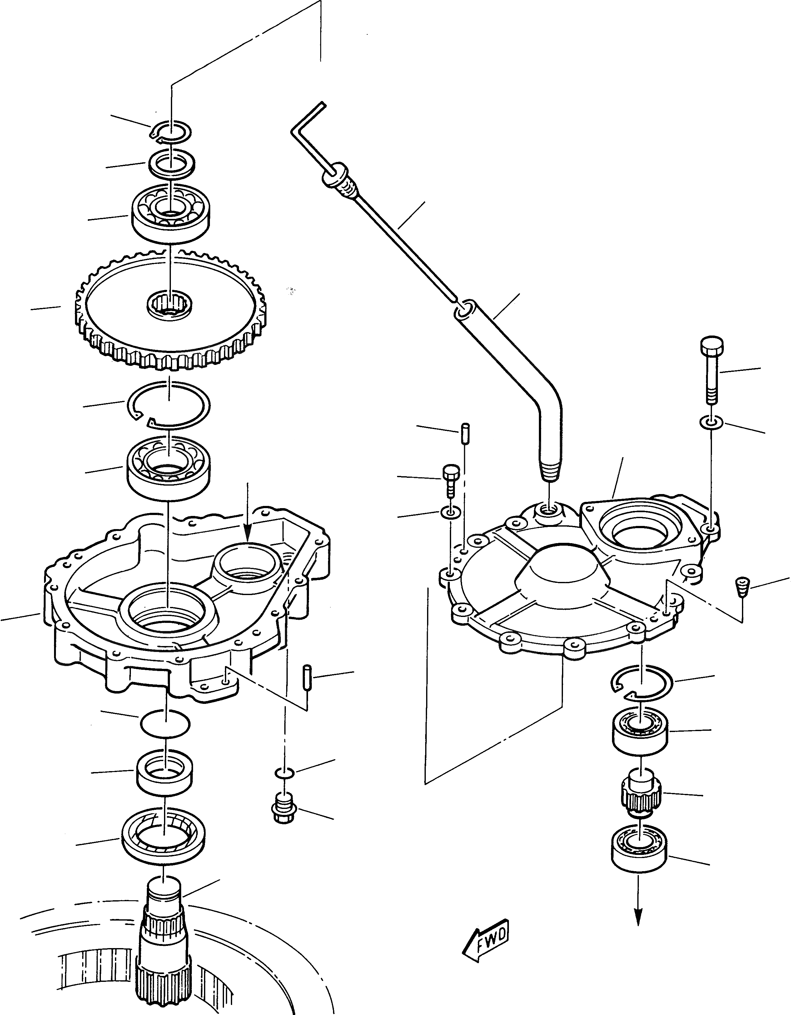 Схема запчастей Komatsu 235 - МЕХАНИЗМ ПОВОРОТА ПОВОРОТН. КРУГ И КОНЕЧНАЯ ПЕРЕДАЧА