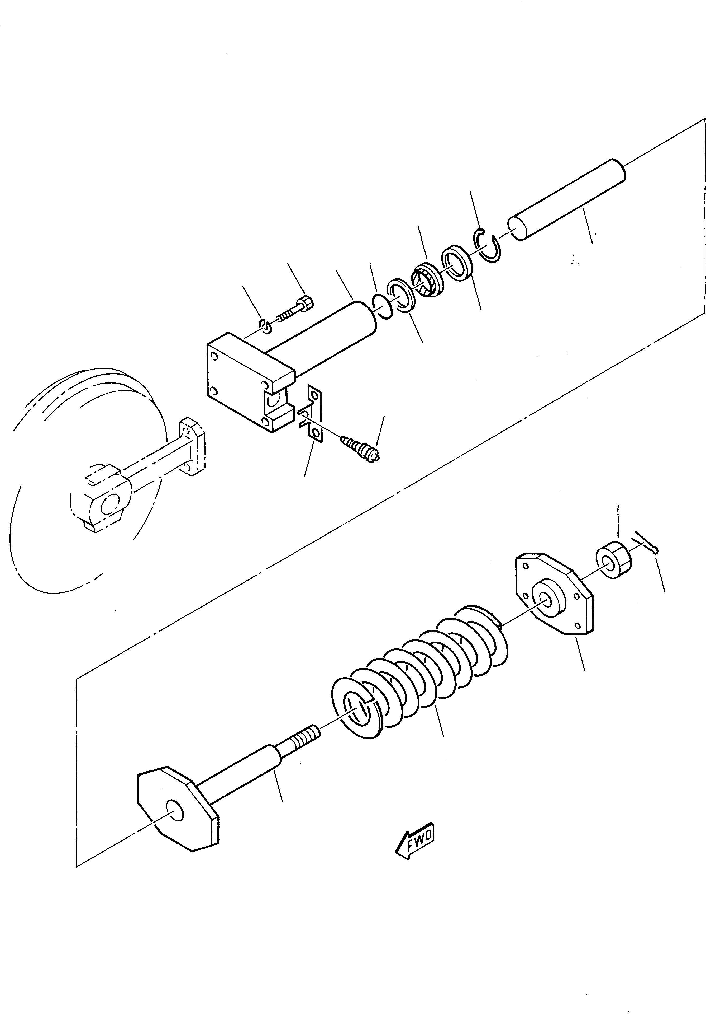 Схема запчастей Komatsu 235 - ПРУЖИНА ХОДОВАЯ