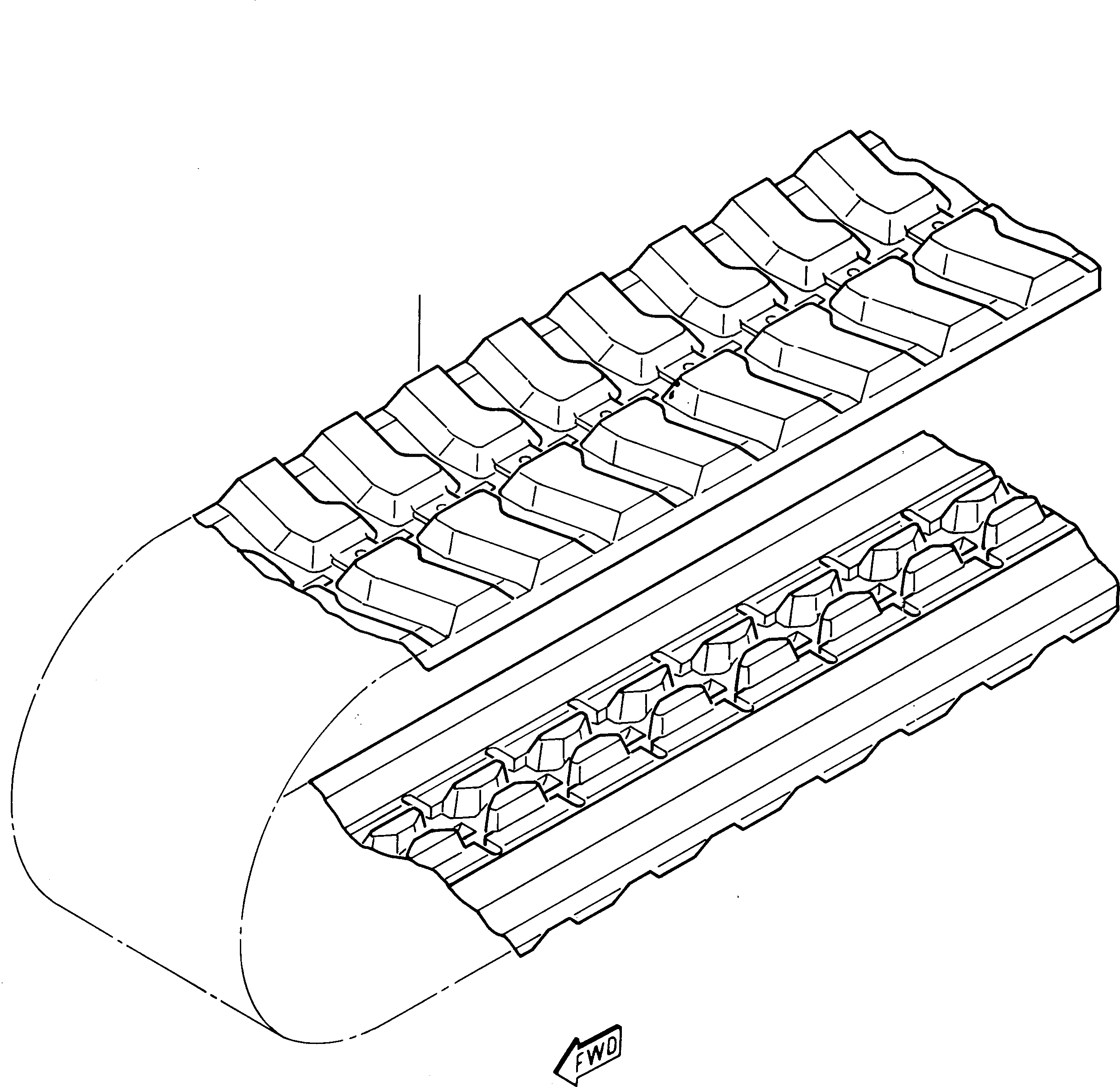 Схема запчастей Komatsu 235 - РЕЗИН. SHOE ХОДОВАЯ
