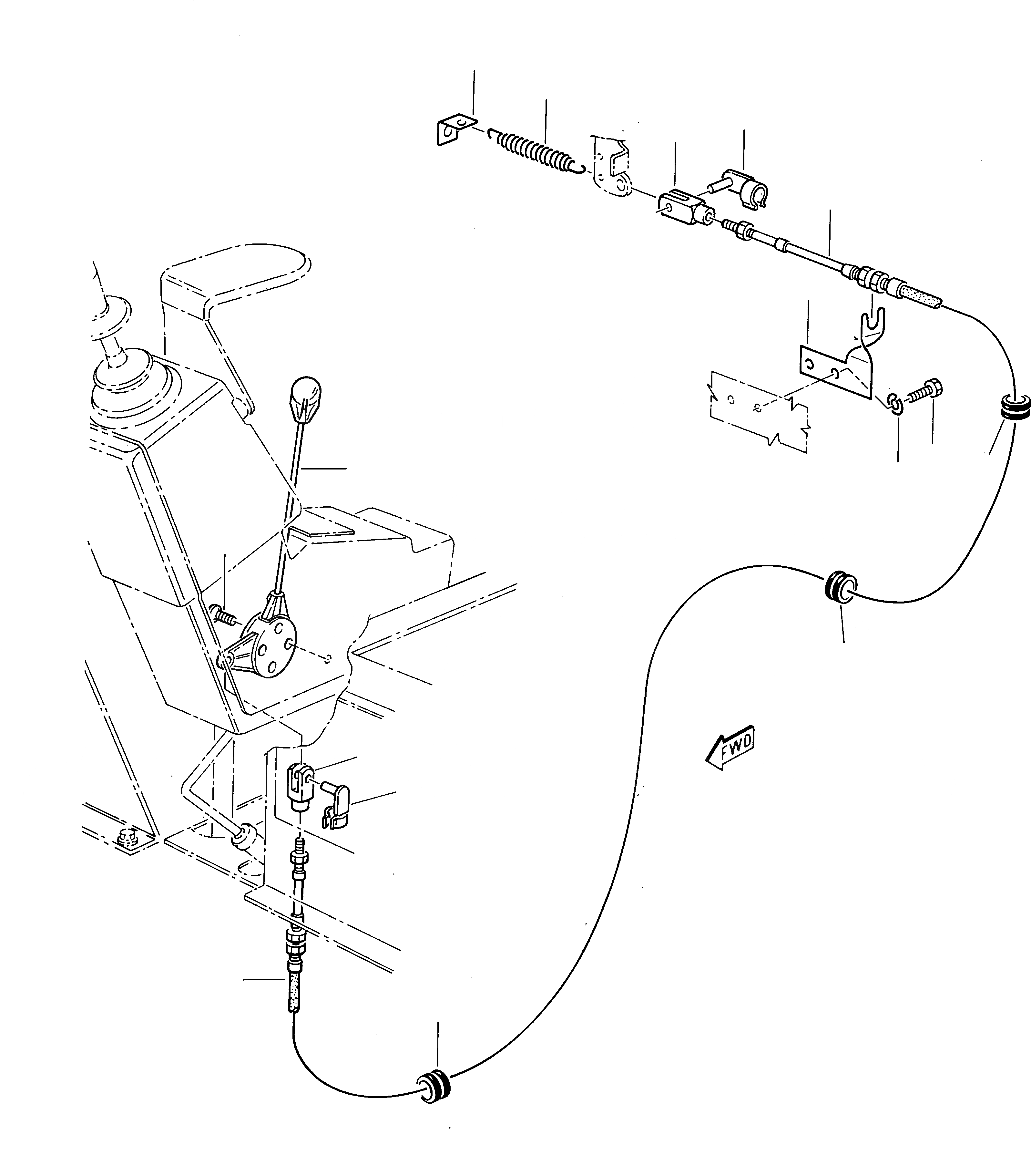 Схема запчастей Komatsu 235 - РЫЧАГ УПРАВЛ-Я ПОДАЧЕЙ ТОПЛИВА СИСТЕМА УПРАВЛЕНИЯ И ОСНОВНАЯ РАМА