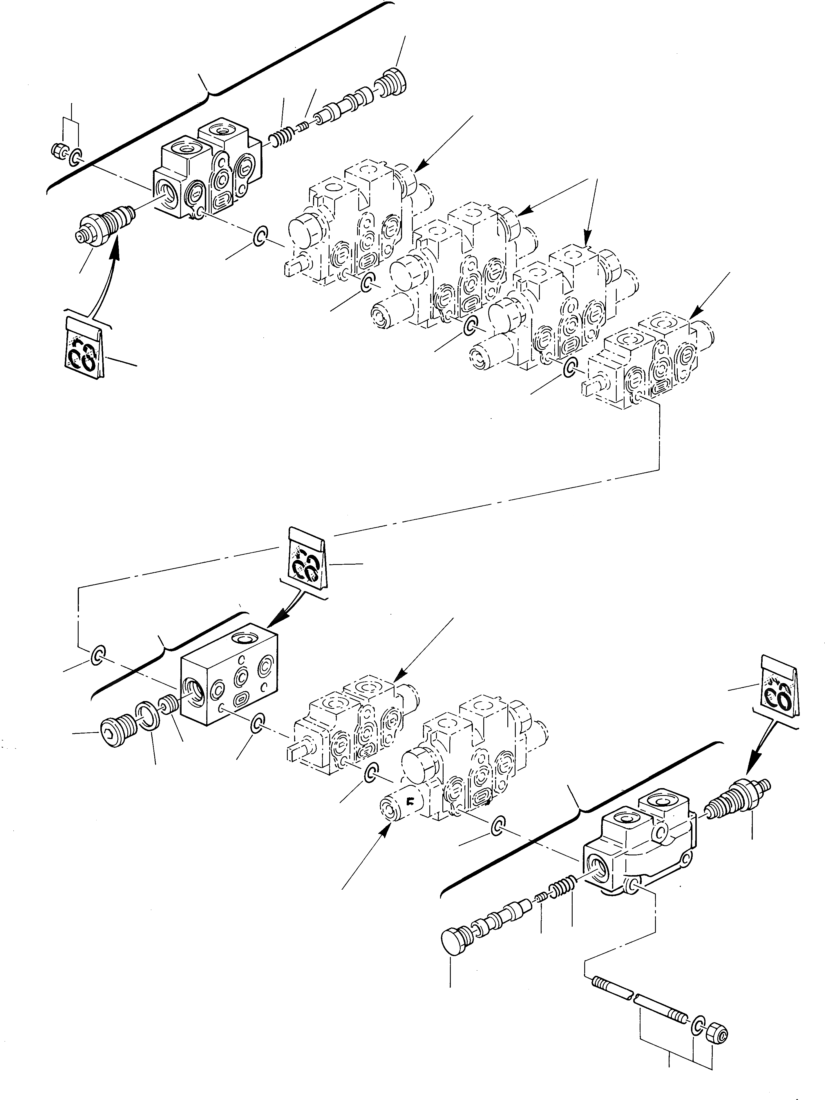 Схема запчастей Komatsu 235 - 6-СЕКЦИОНН. УПРАВЛЯЮЩ. КЛАПАН (1 ЧАСТЬ) РАБОЧЕЕ ОБОРУДОВАНИЕ