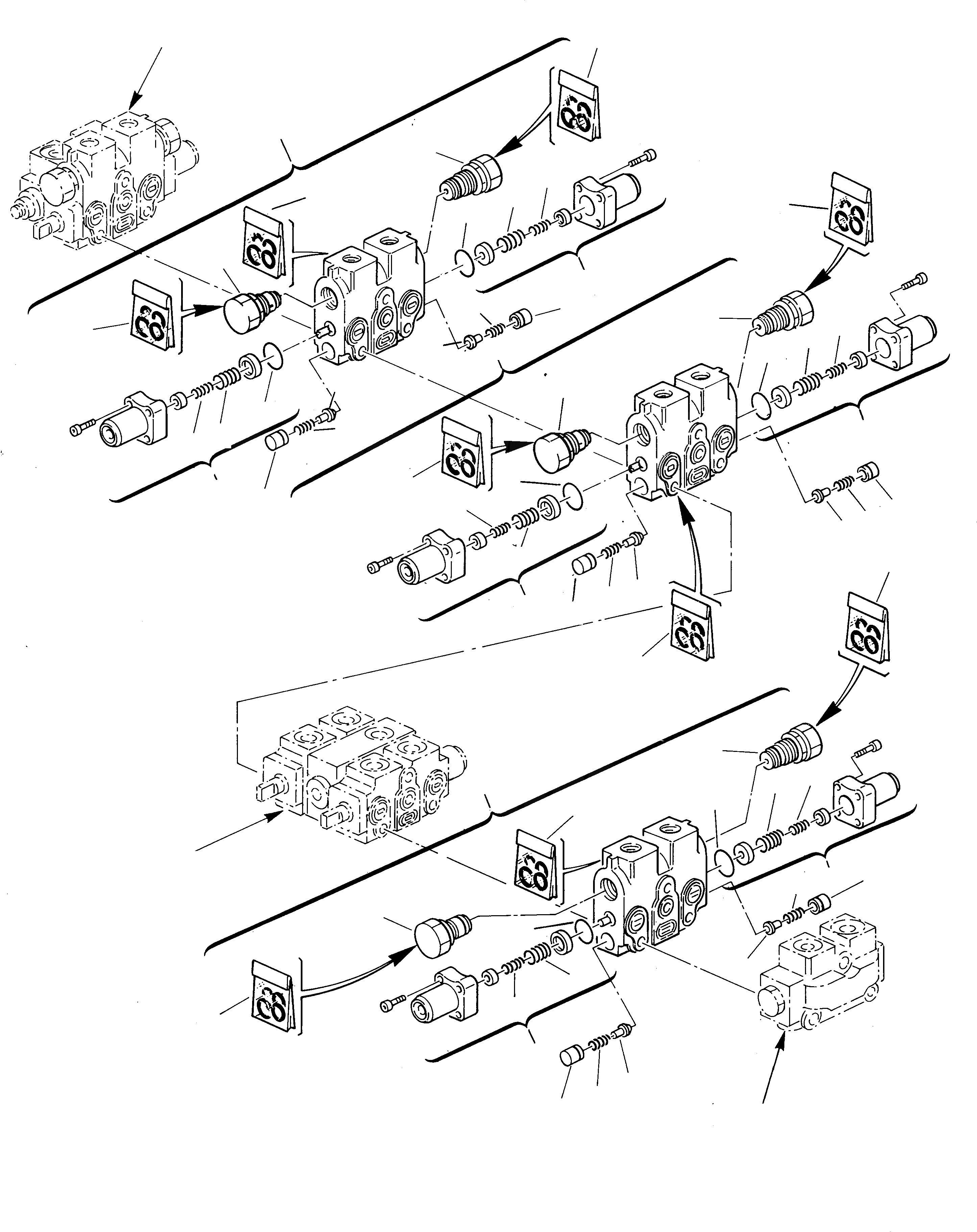 Схема запчастей Komatsu 235 - 6-СЕКЦИОНН. УПРАВЛЯЮЩ. КЛАПАН (3 ЧАСТЬ) РАБОЧЕЕ ОБОРУДОВАНИЕ