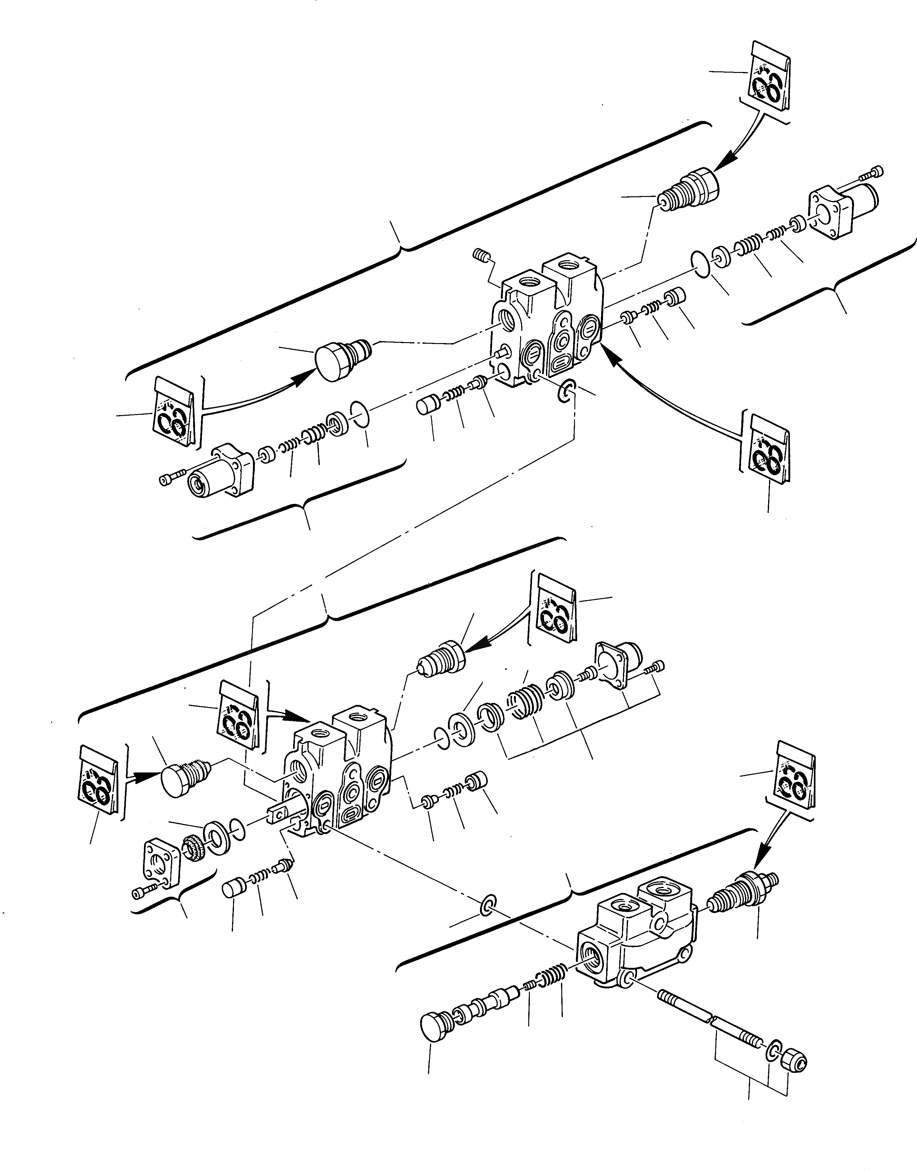 Схема запчастей Komatsu 235 - 2-Х СЕКЦИОНН. УПРАВЛЯЮЩ. КЛАПАН РАБОЧЕЕ ОБОРУДОВАНИЕ