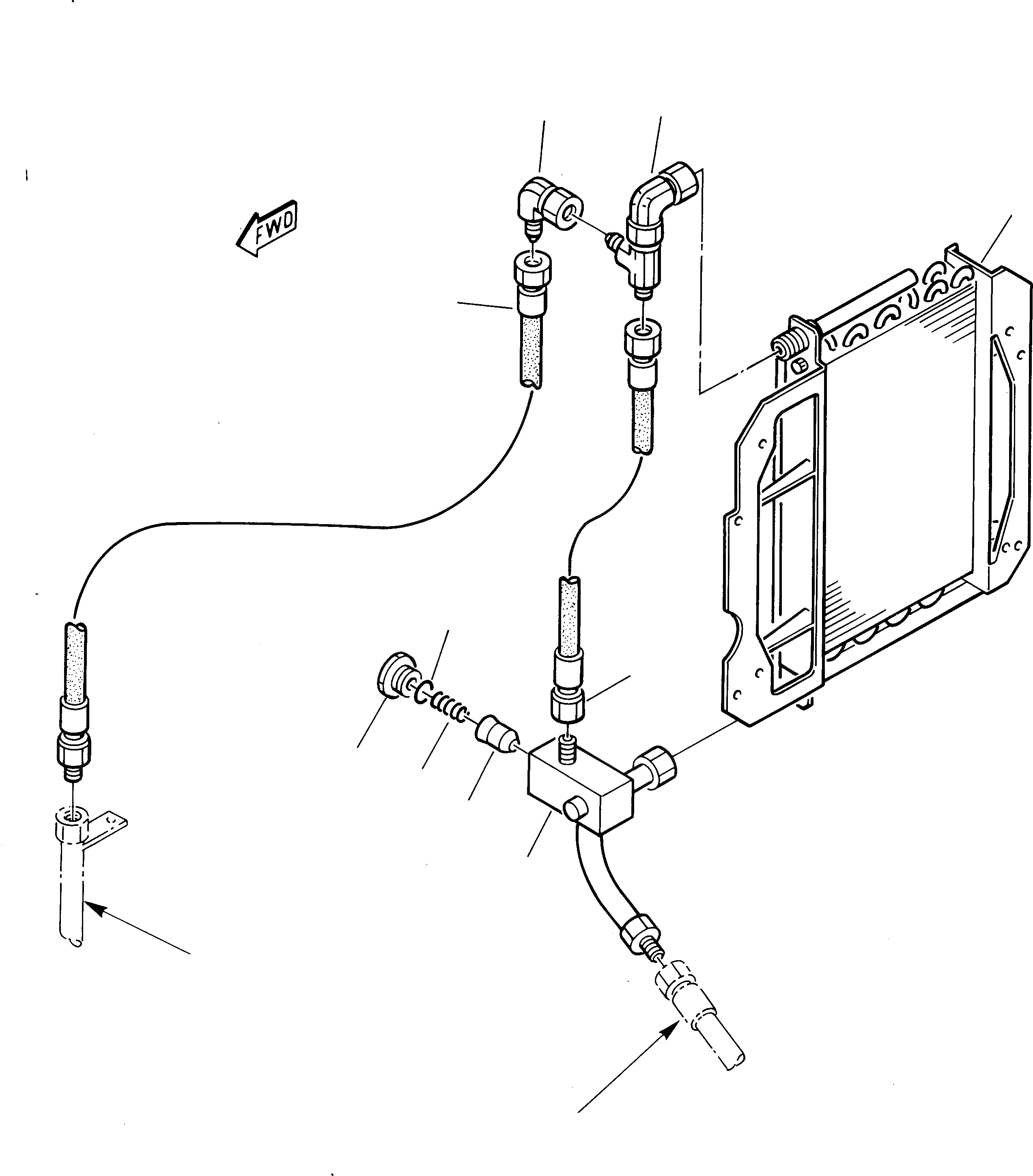 Схема запчастей Komatsu 235 - ГИДРОЛИНИЯ (EXCПОДВЕСН. КРОНШТЕЙН) РАБОЧЕЕ ОБОРУДОВАНИЕ