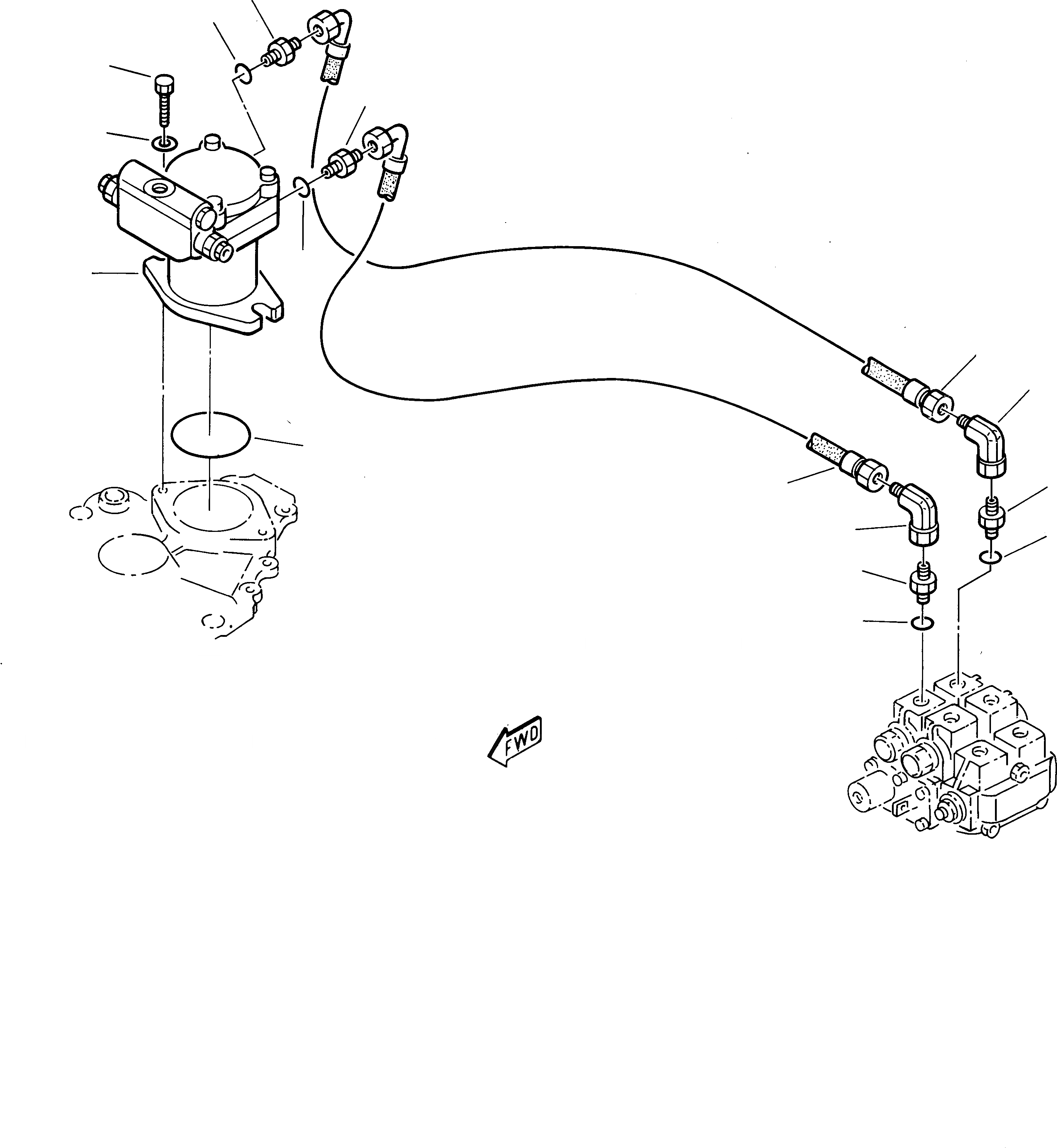Схема запчастей Komatsu 235 - ГИДРОЛИНИЯ (МОТОР ПОВОРОТА ЛИНИЯ) РАБОЧЕЕ ОБОРУДОВАНИЕ