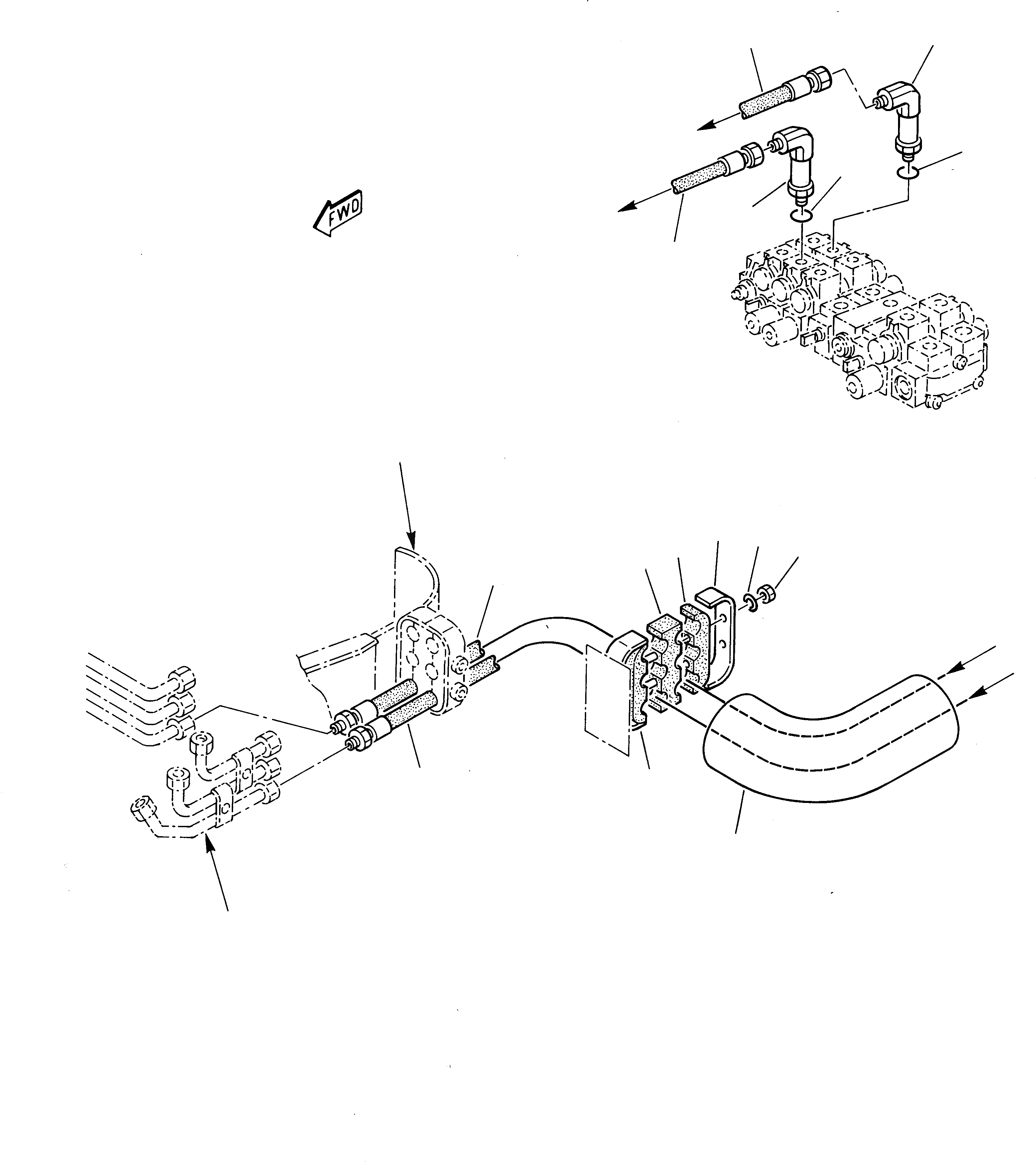 Схема запчастей Komatsu 235 - ГИДРОЛИНИЯ (ЦИЛИНДР СТРЕЛЫ) РАБОЧЕЕ ОБОРУДОВАНИЕ