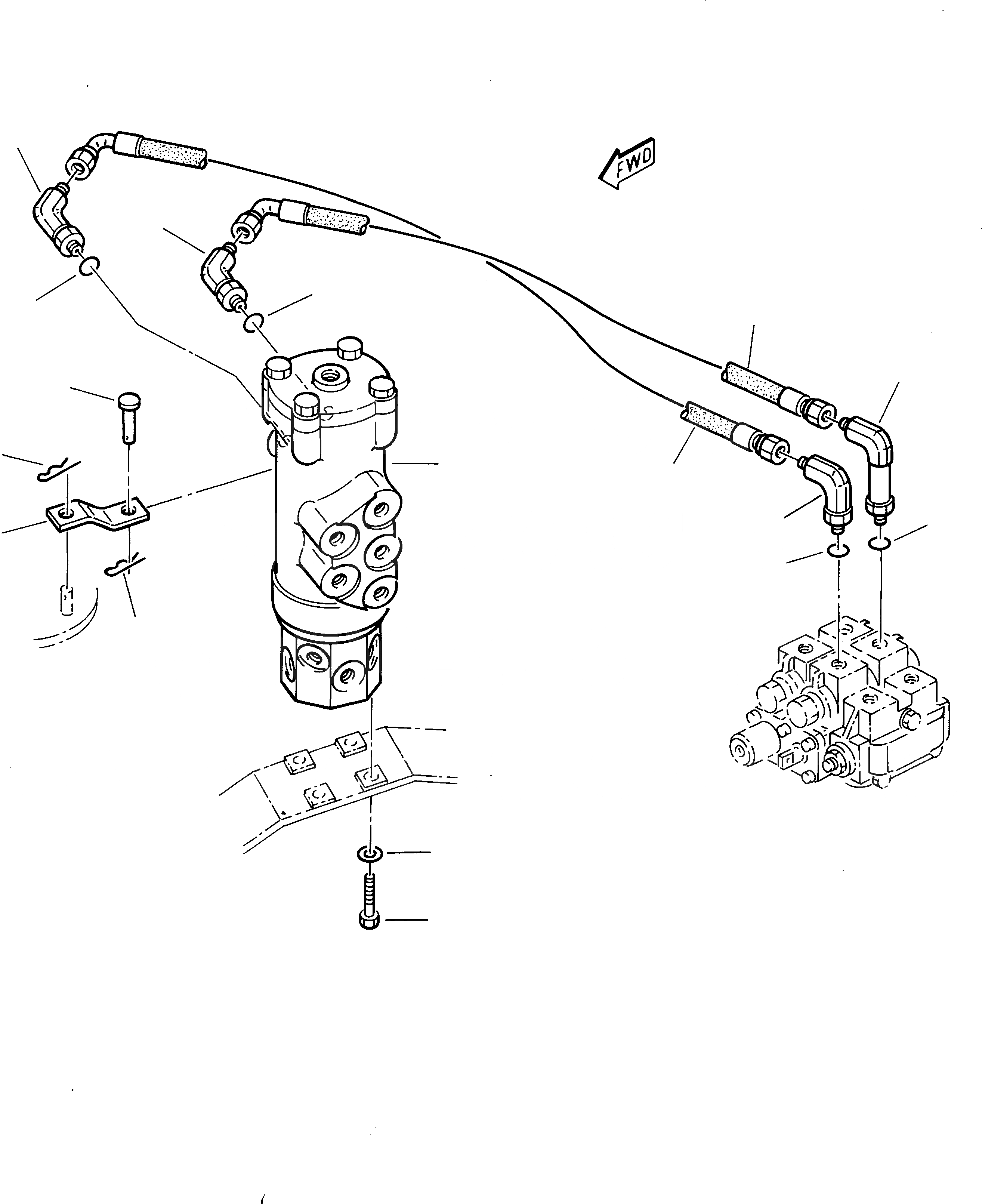 Схема запчастей Komatsu 235 - ГИДРОЛИНИЯ (ЦИЛИНДР ОТВАЛА ЛИНИЯ) РАБОЧЕЕ ОБОРУДОВАНИЕ