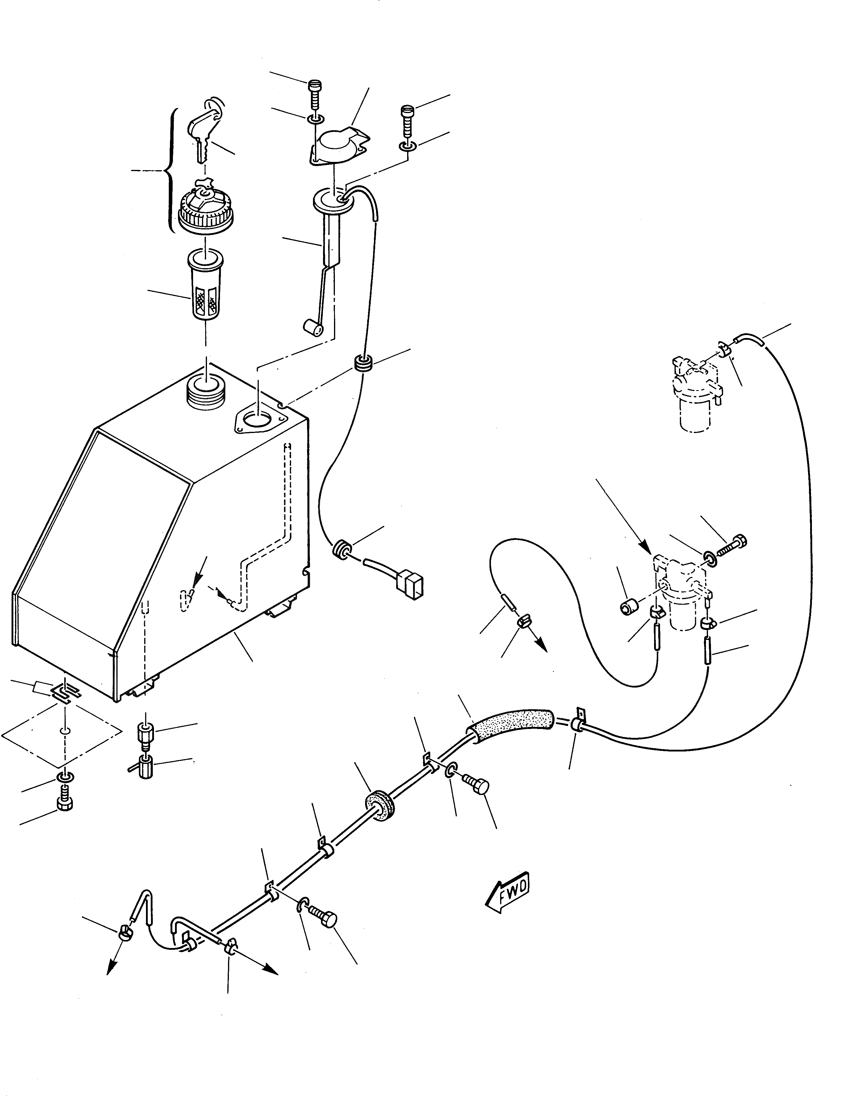 Схема запчастей Komatsu 245 - ТОПЛИВОПРОВОД. КОМПОНЕНТЫ ДВИГАТЕЛЯ И ЭЛЕКТРИКА