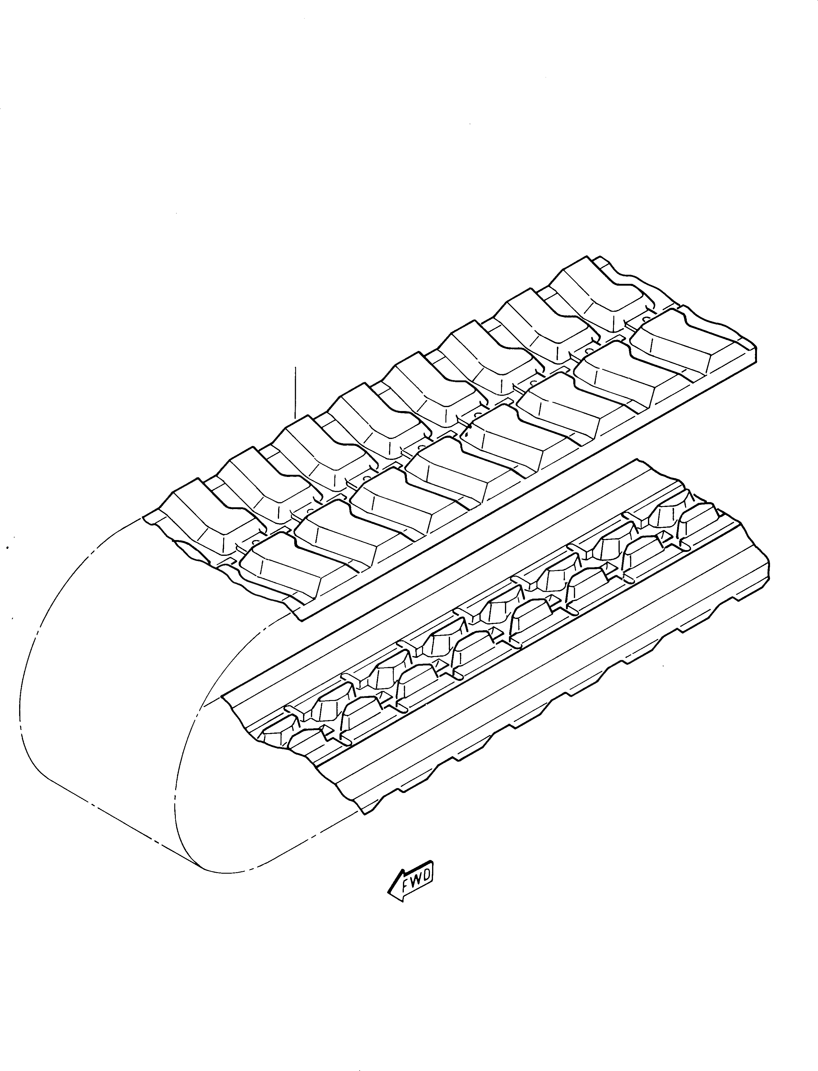 Схема запчастей Komatsu 245 - РЕЗИН. SHOE ХОДОВАЯ