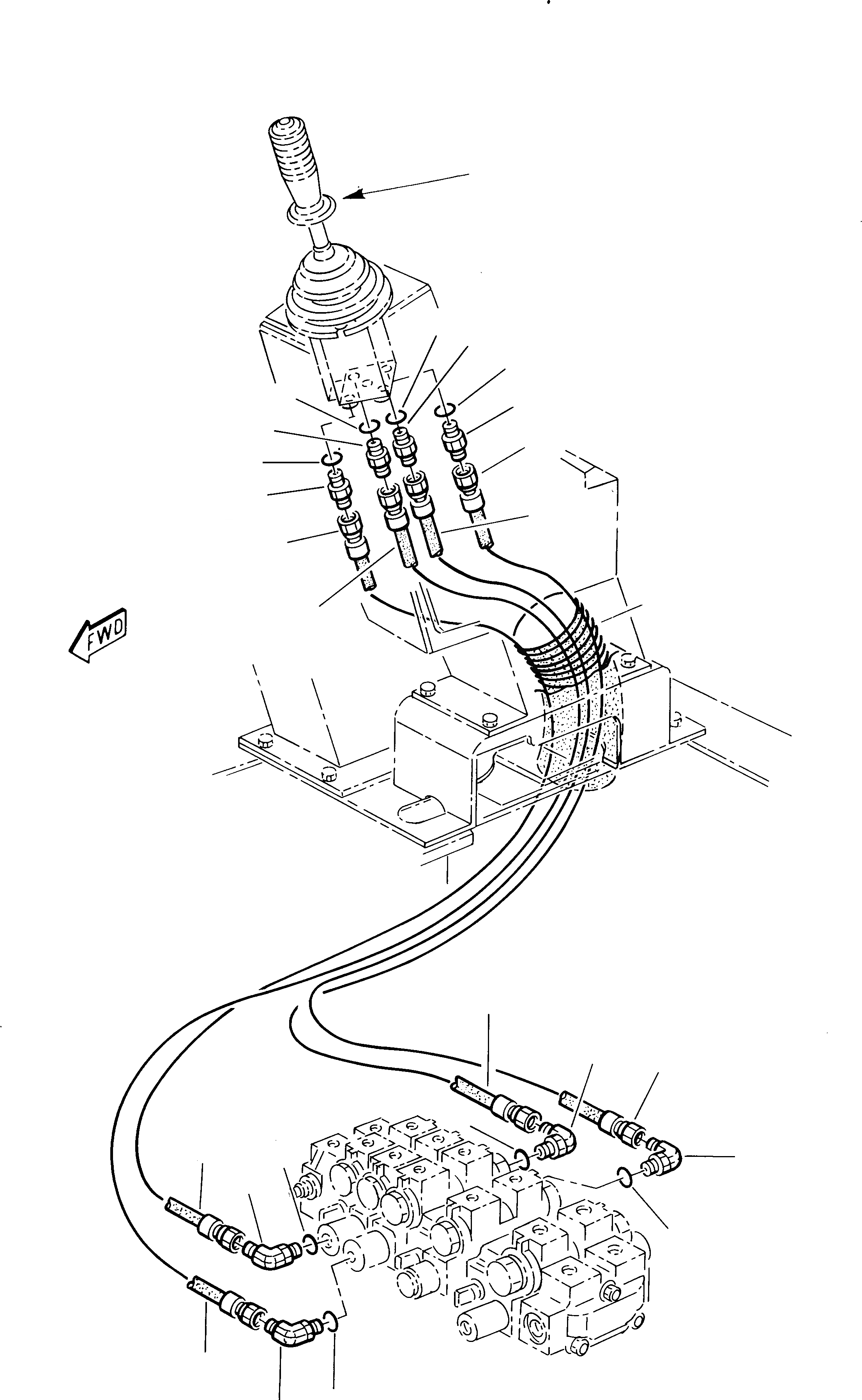 Схема запчастей Komatsu 245 - СТРЕЛА И КОВШ СЕРВОУПРАВЛ. (2 ЧАСТЬ) СИСТЕМА УПРАВЛЕНИЯ И ОСНОВНАЯ РАМА