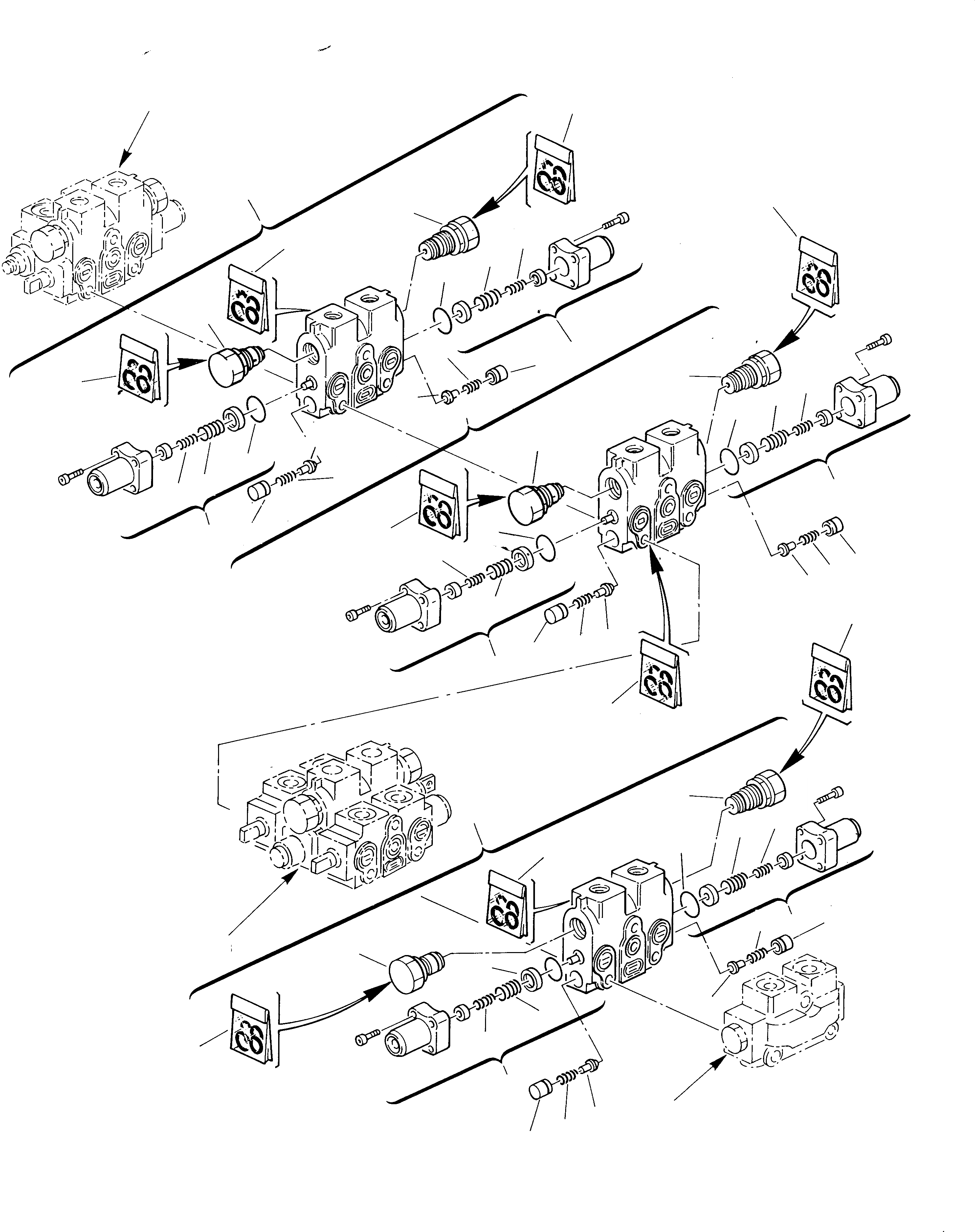 Схема запчастей Komatsu 245 - 7-СЕКЦИОНН. УПРАВЛЯЮЩ. КЛАПАН (3 ЧАСТЬ) УПРАВЛ-Е РАБОЧИМ ОБОРУДОВАНИЕМ