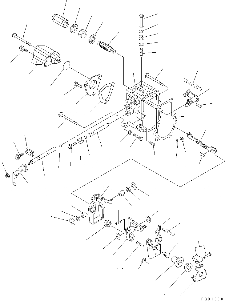 Схема запчастей Komatsu 2D68E-3C - РЕГУЛЯТОР(№-) ДВИГАТЕЛЬ