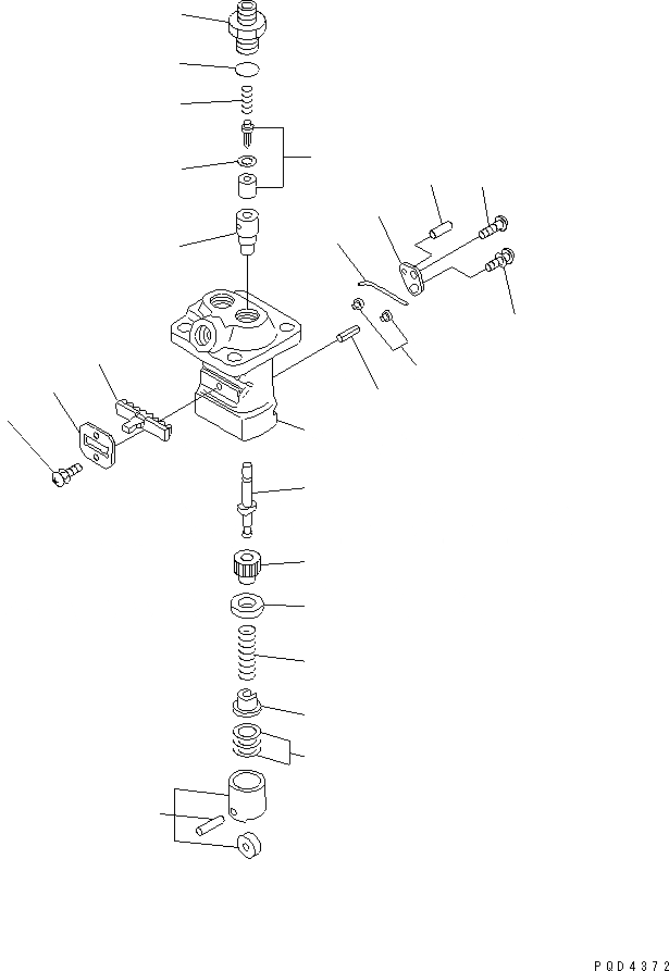 Схема запчастей Komatsu 2D68E-N3CB - ТОПЛ. НАСОС (ВНУТР. ЧАСТИ) ДВИГАТЕЛЬ