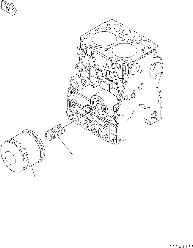 Схема запчастей Komatsu 2D70E-5S-BA - МАСЛ. ФИЛЬТР ДВИГАТЕЛЬ