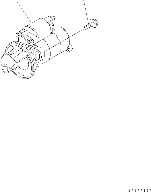 Схема запчастей Komatsu 2D70E-5S-BA - СТАРТЕР И КРЕПЛЕНИЕ ДВИГАТЕЛЬ